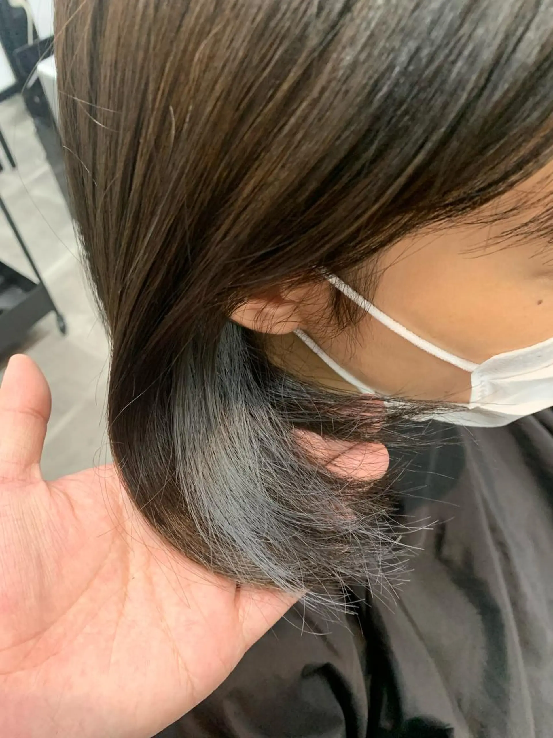 ショート カラー イヤリングカラー ヘアカラー トリートメント hairworksbadass所属・菊地 旬のヘアスタイル