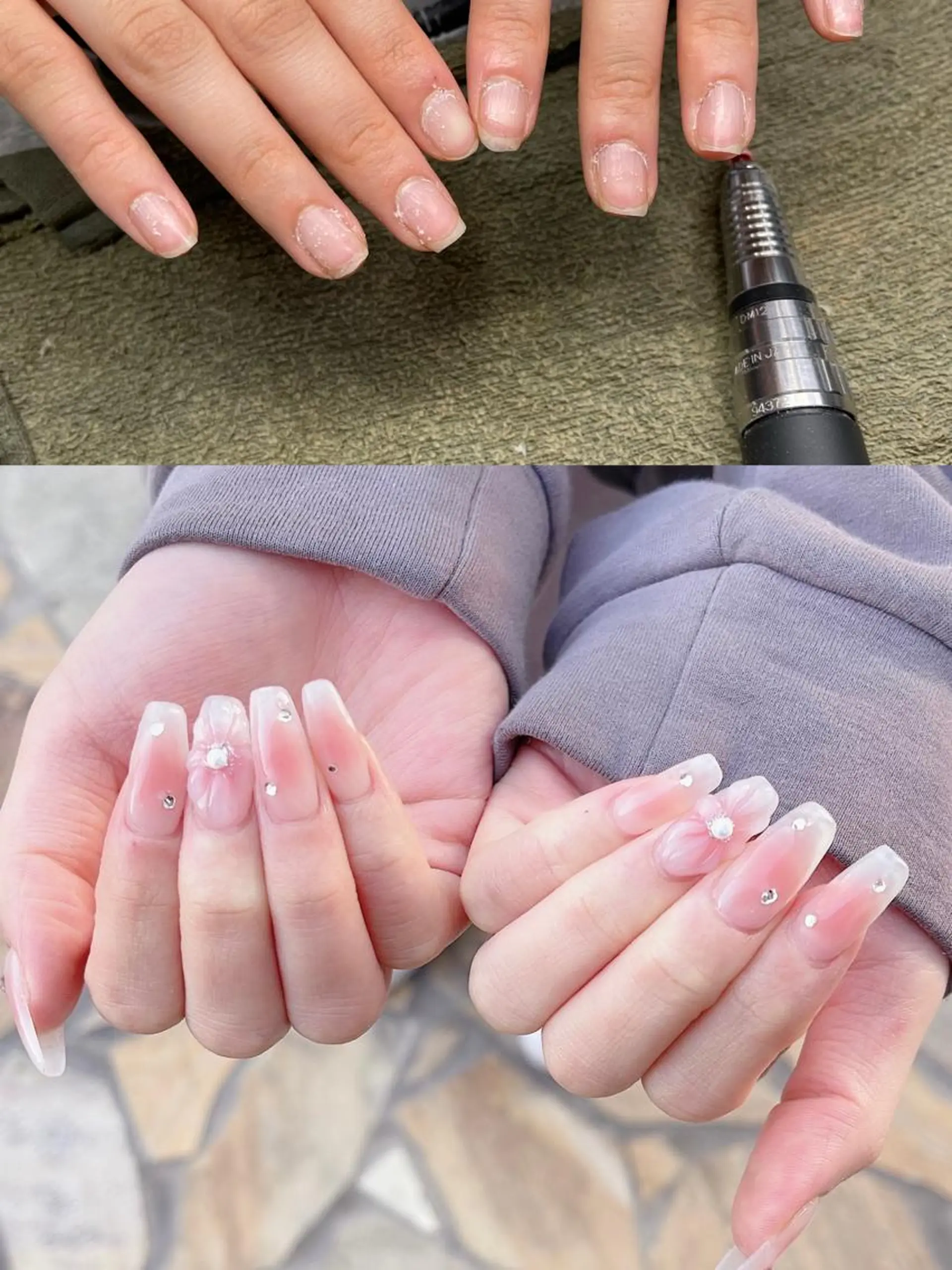 セミロング めぐみのネイルサロン スタッフ練習のネイルデザイン