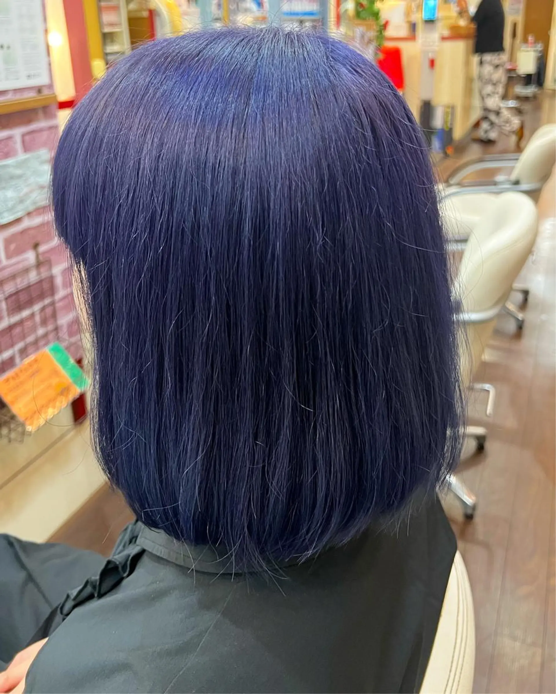 ショート カラー ブルーカラー ネイビーカラー ヘアカラー まさき✂︎ブリーチ／ デザインカラーのヘアスタイル