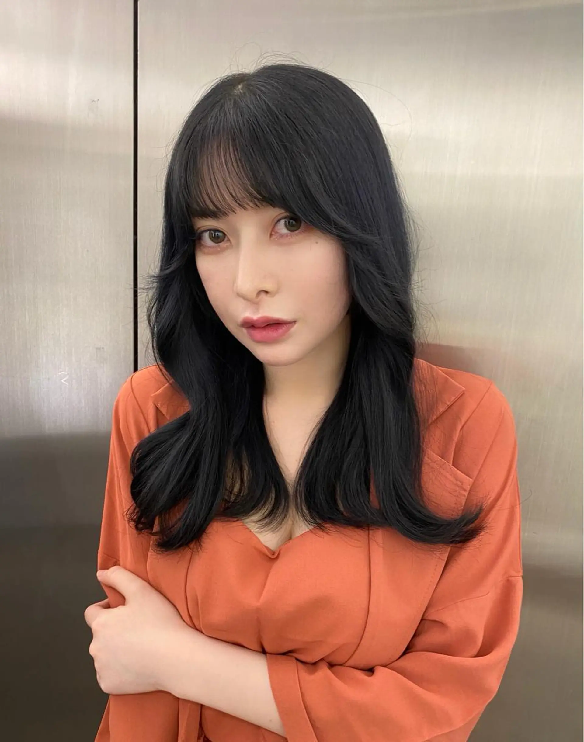 ミディアム レイヤーと顔まわり 大好き❣️関口拓馬のヘアスタイル