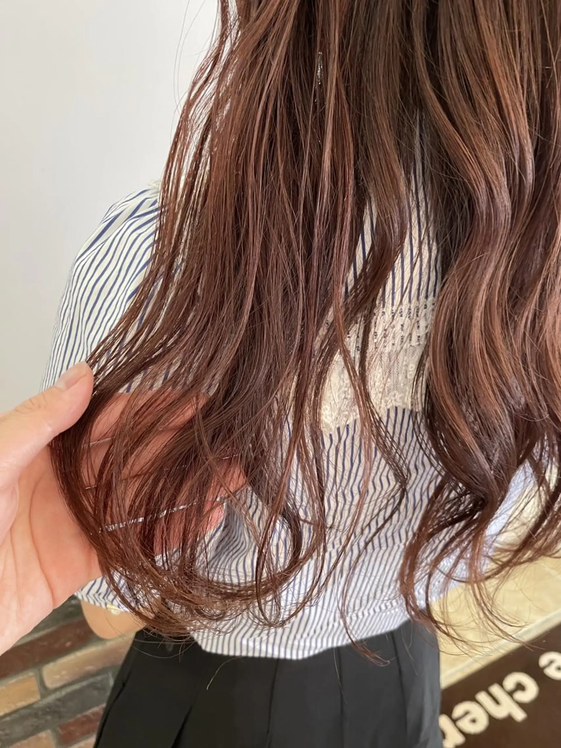 ロング カラー ヘアカラー ボブ🍊暖色カラー 浅草【Bob美容師】のヘアスタイル