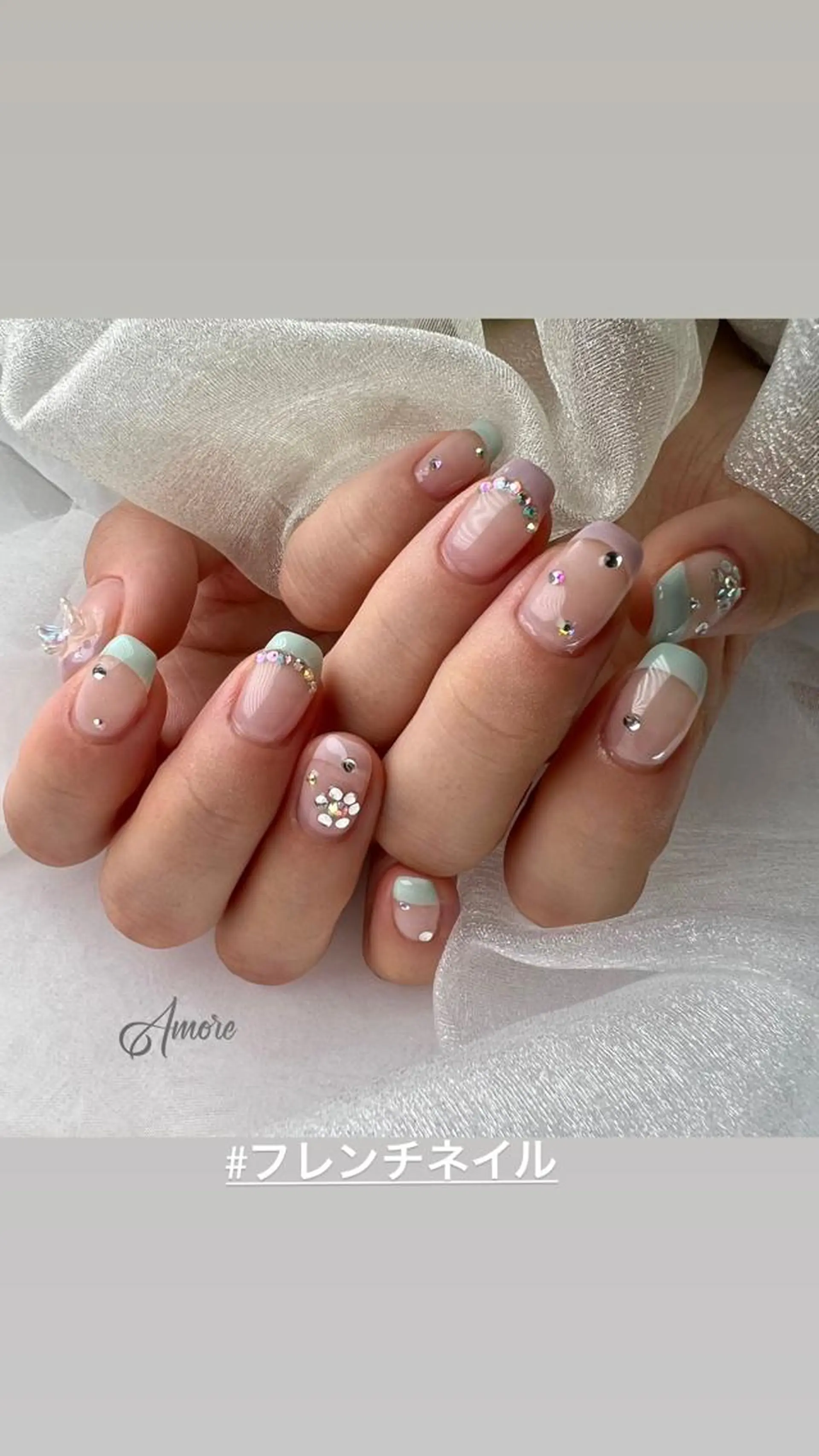 ネイル ジェルネイル 韓国ネイル パラジェル 夏ネイル You kyehwaのネイルデザイン