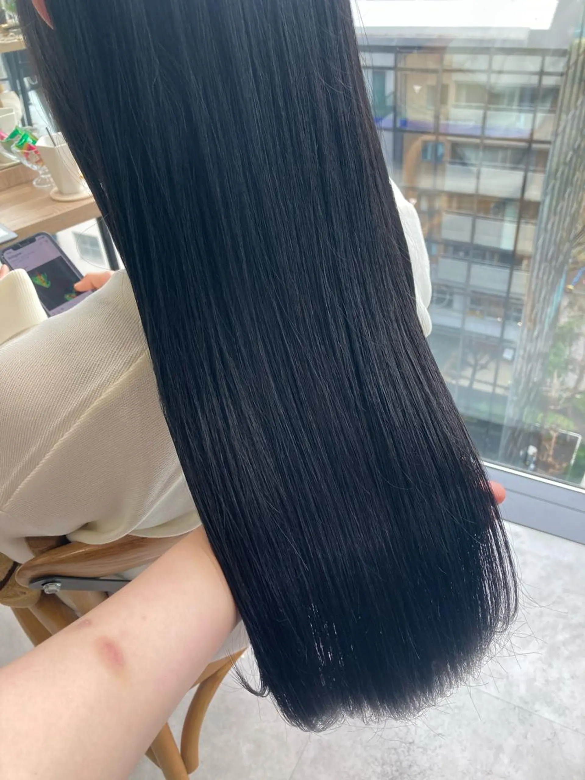 ロング ヘアカラー トリートメント ✨色持ちの良い艶 カラー✨蟹江真世のヘアスタイル