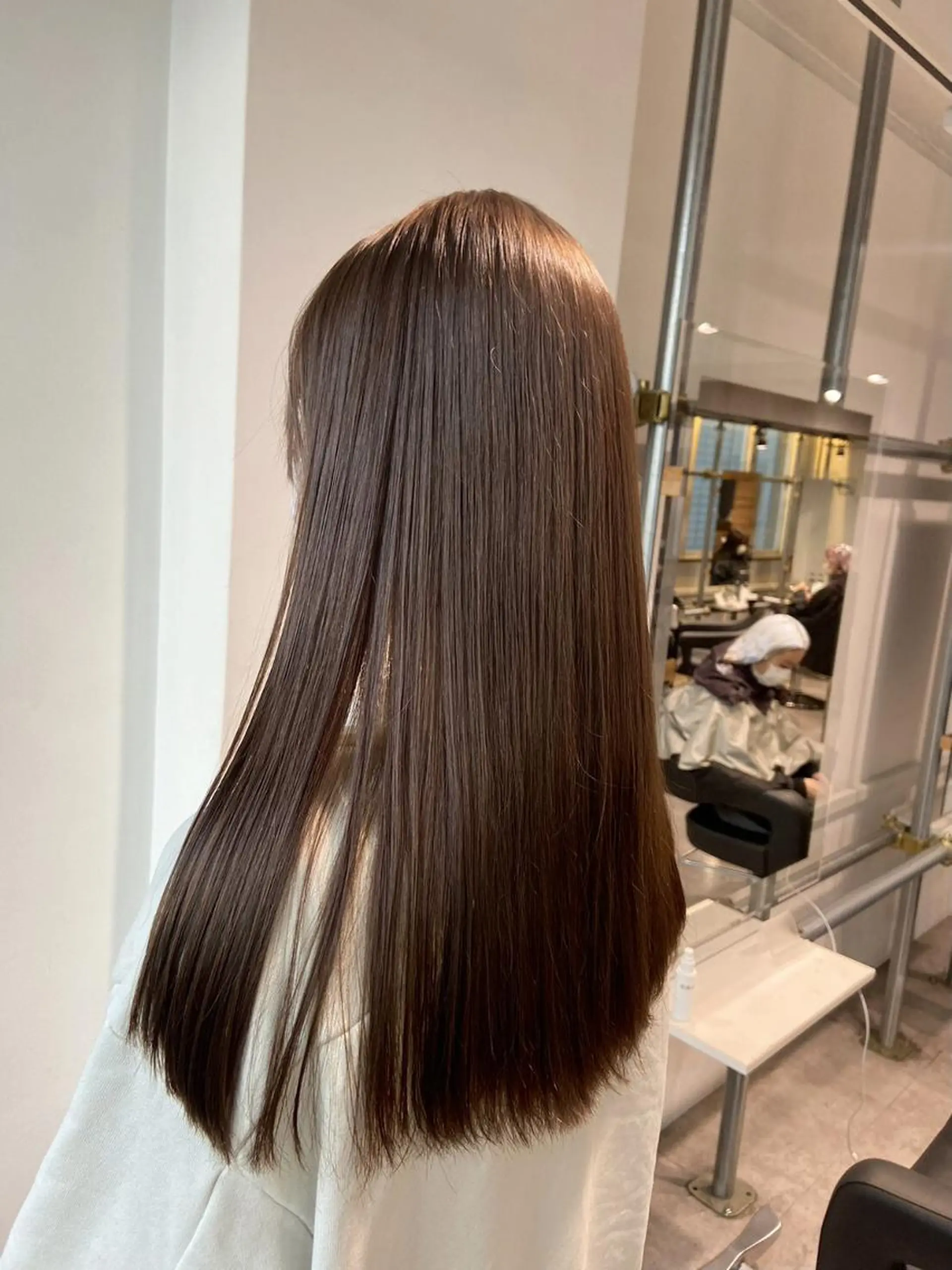 ミディアム カット トリートメント ヘッドスパ 縮毛/ダブルカラー 🦋ベージュヘア🦋のヘアスタイル