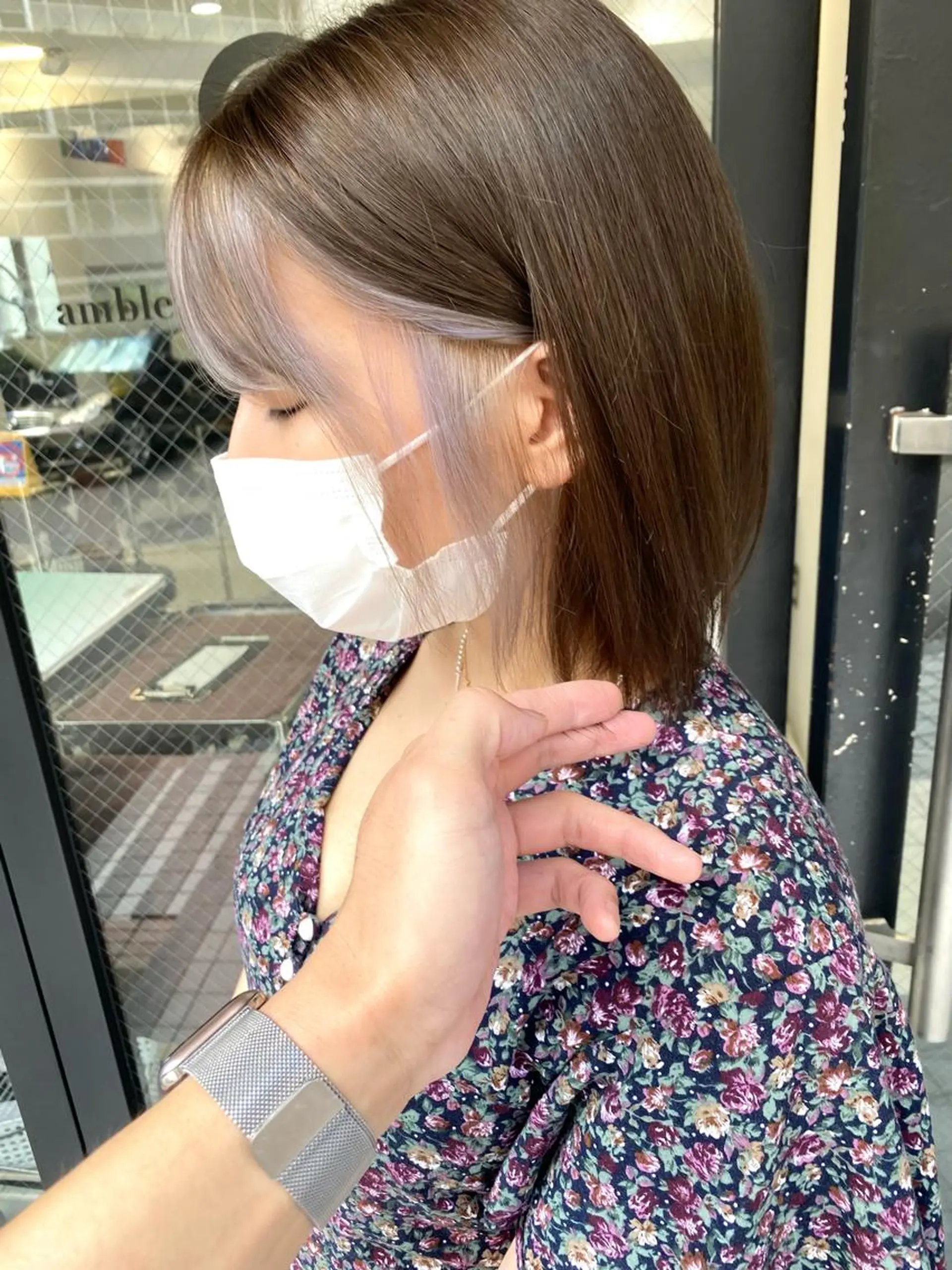 セミロング カラー インナーカラー ヘアカラー トリートメント opus 店長大和 レイヤー/赤み消しのヘアスタイル