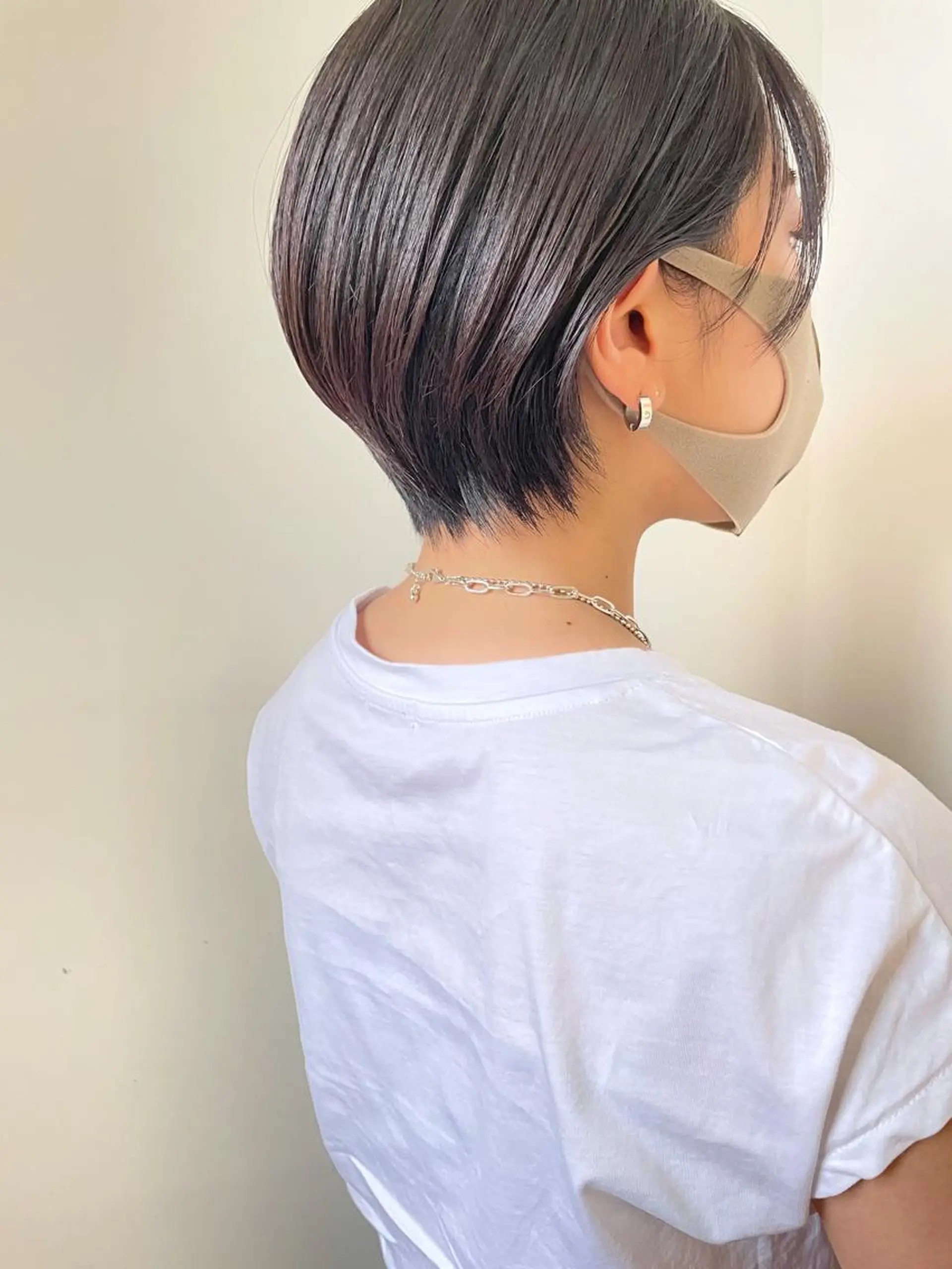 ショート ショートボブ 丸みショート アッシュ ボブ 顔周りカット カット ヘアカラー トリートメント 江上拓郎/ショート /酸性ストレートのヘアスタイル