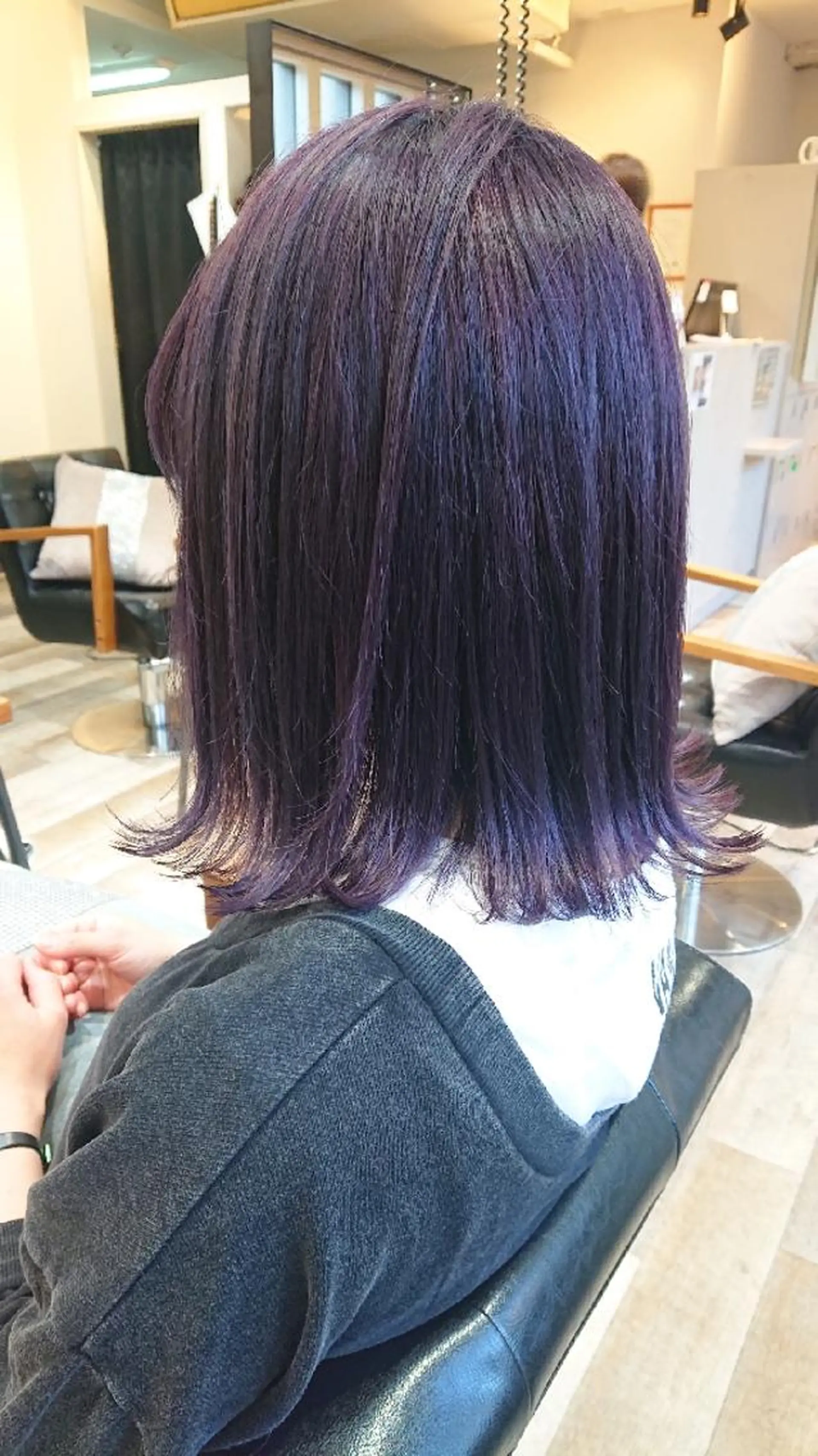 ミディアム カラー バイオレットカラー 艶カラー/インナー /グラデ/大西小百合のヘアスタイル