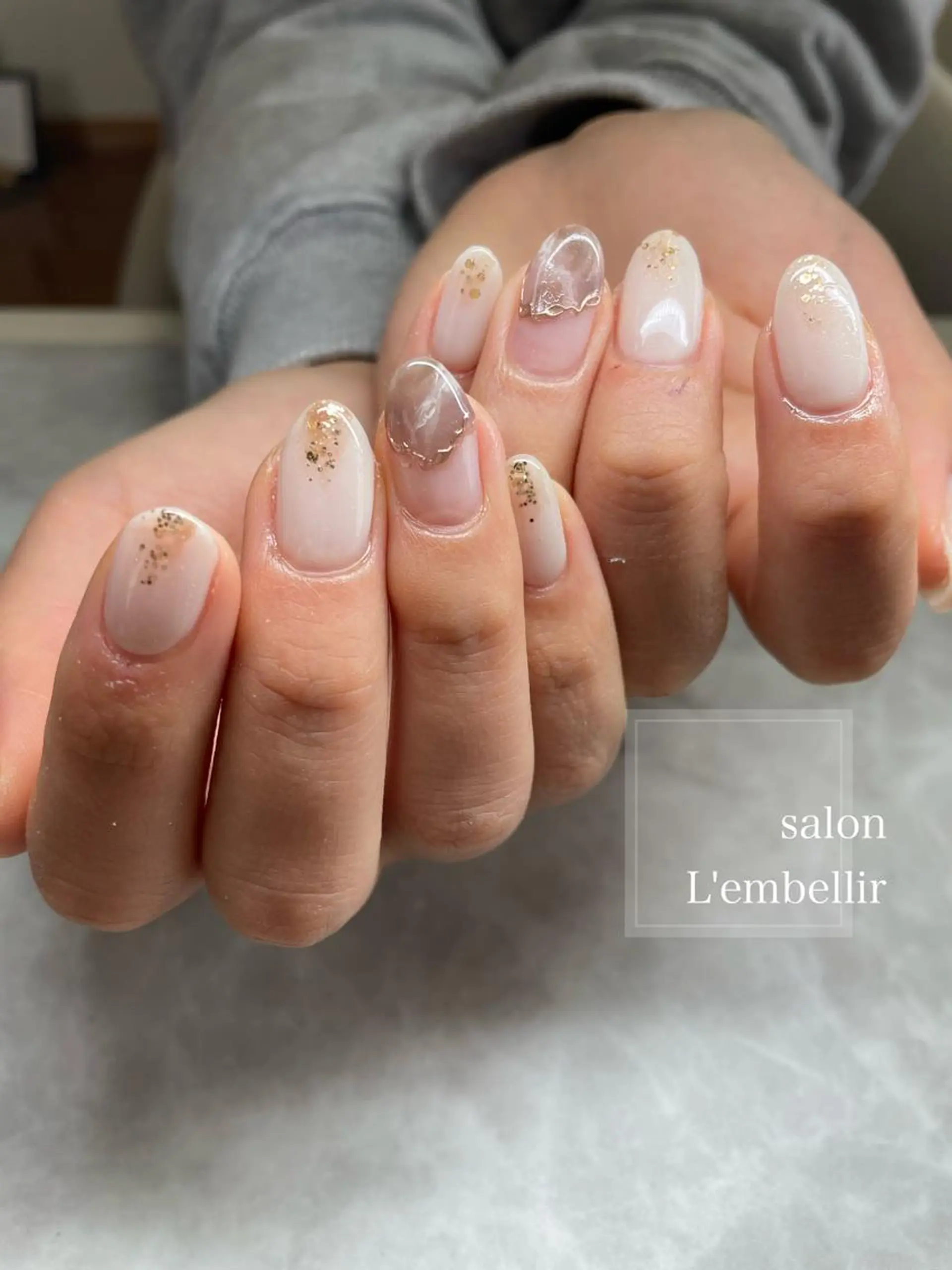 ネイル ニュアンスネイル salon L'embellirのネイルデザイン