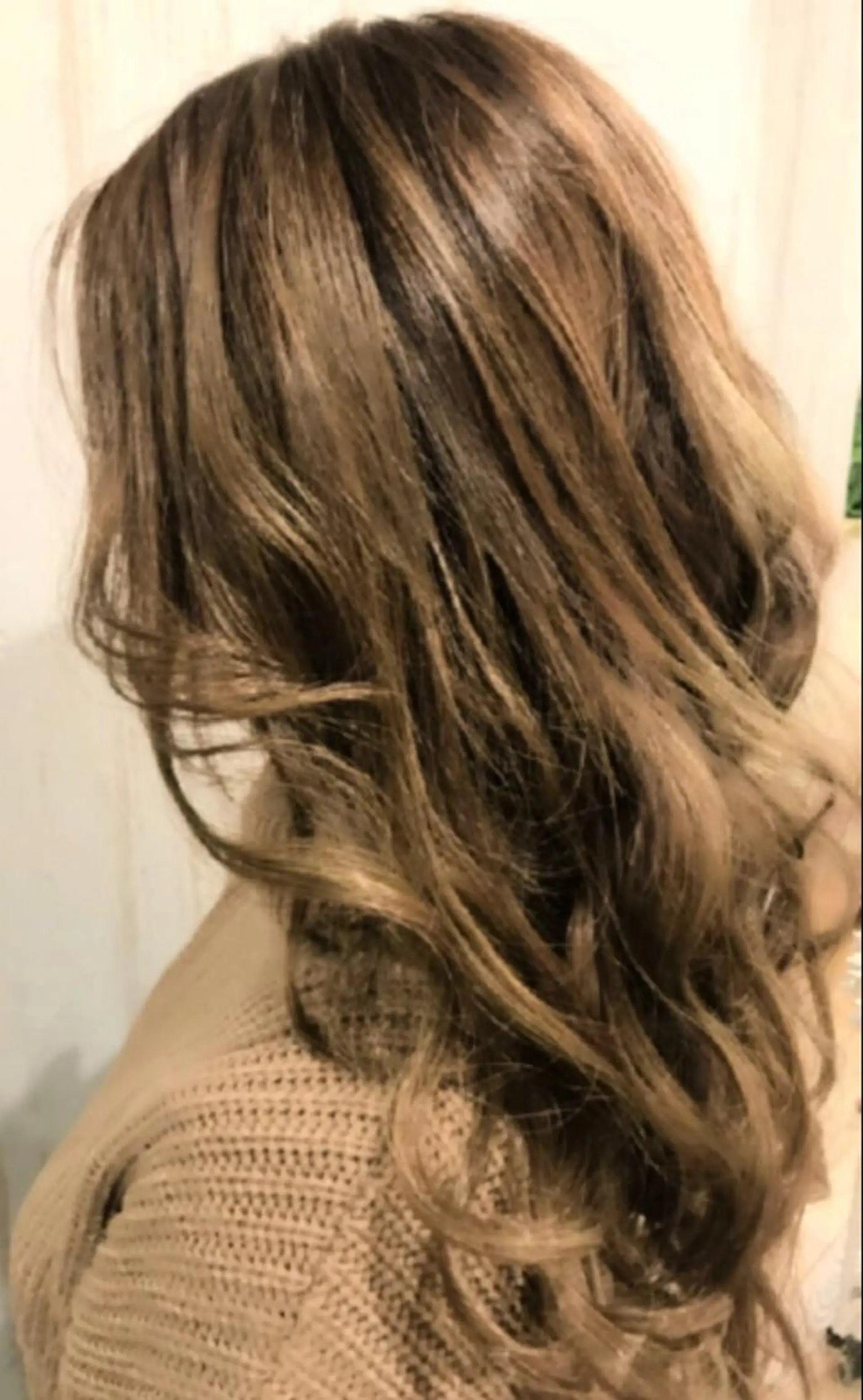 ロング カラー ヘアアレンジ チビ編み込みエクステ シールEXどぅ〜すのヘアスタイル