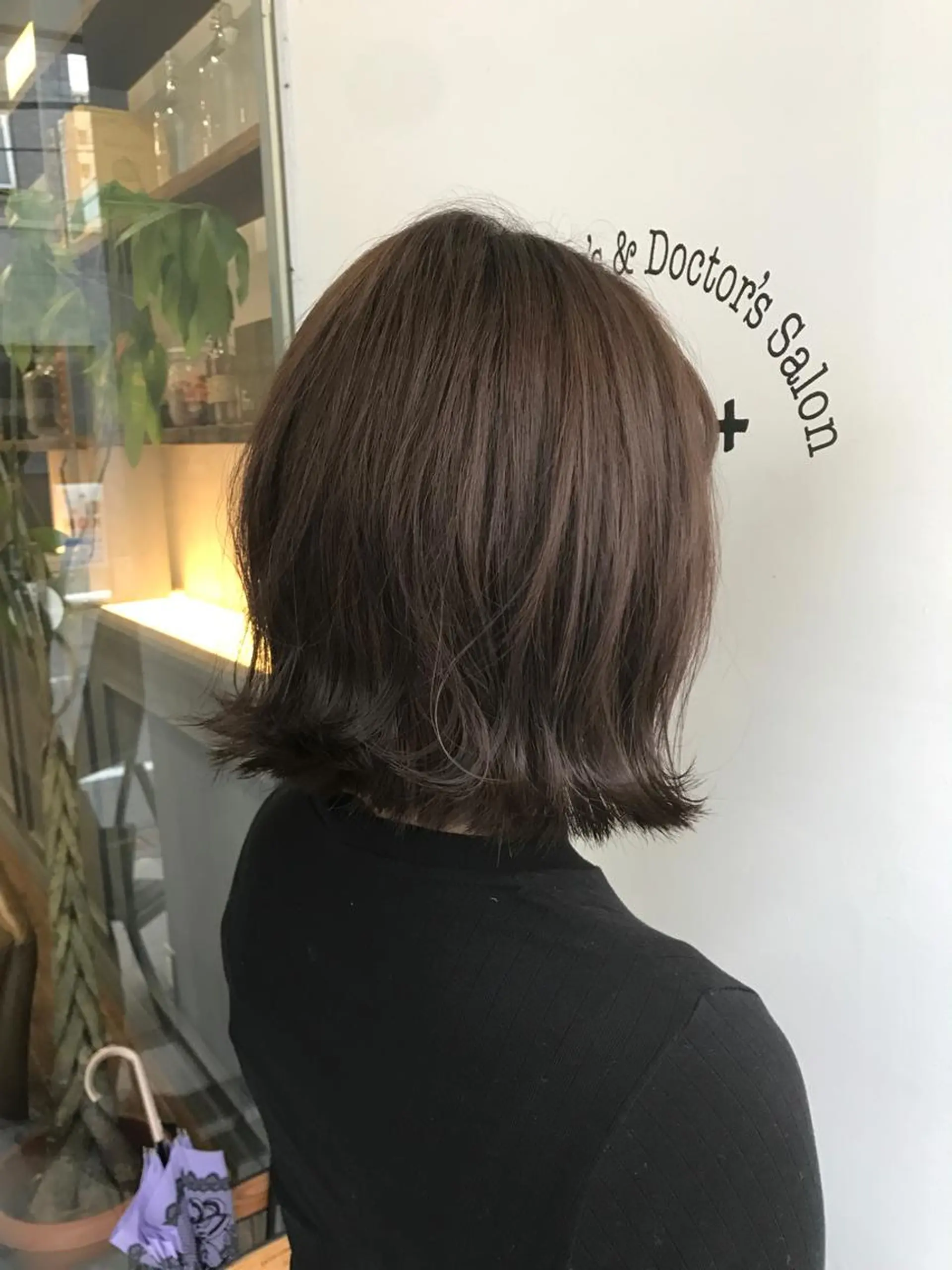 ミディアム カラー アッシュ トリートメント ひろせ かなのヘアスタイル