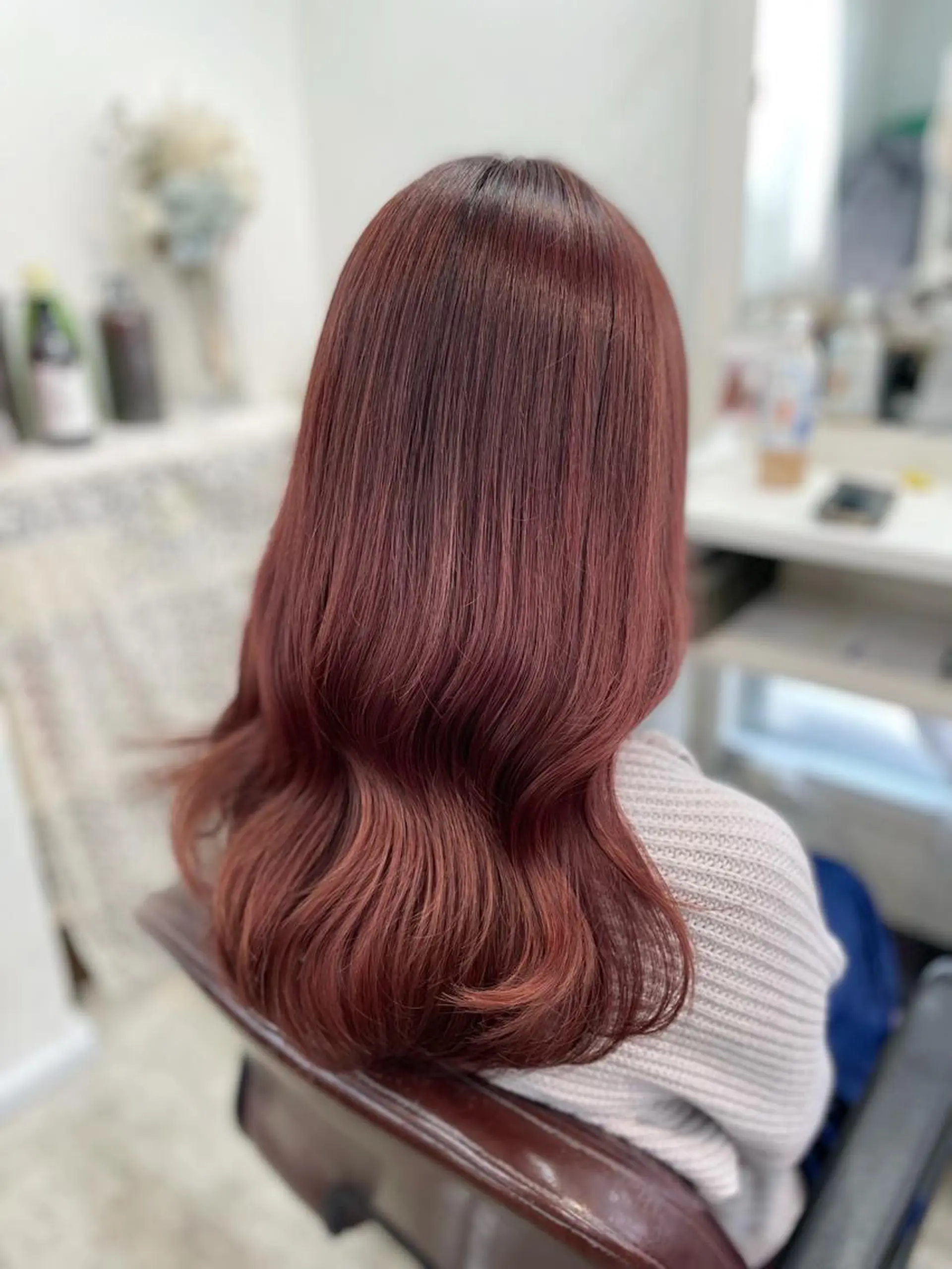 セミロング カラー カット ヘアカラー トリートメント ヘアセット 韓国ヘア🤍髪質改善 🇰🇷AKANEのヘアスタイル