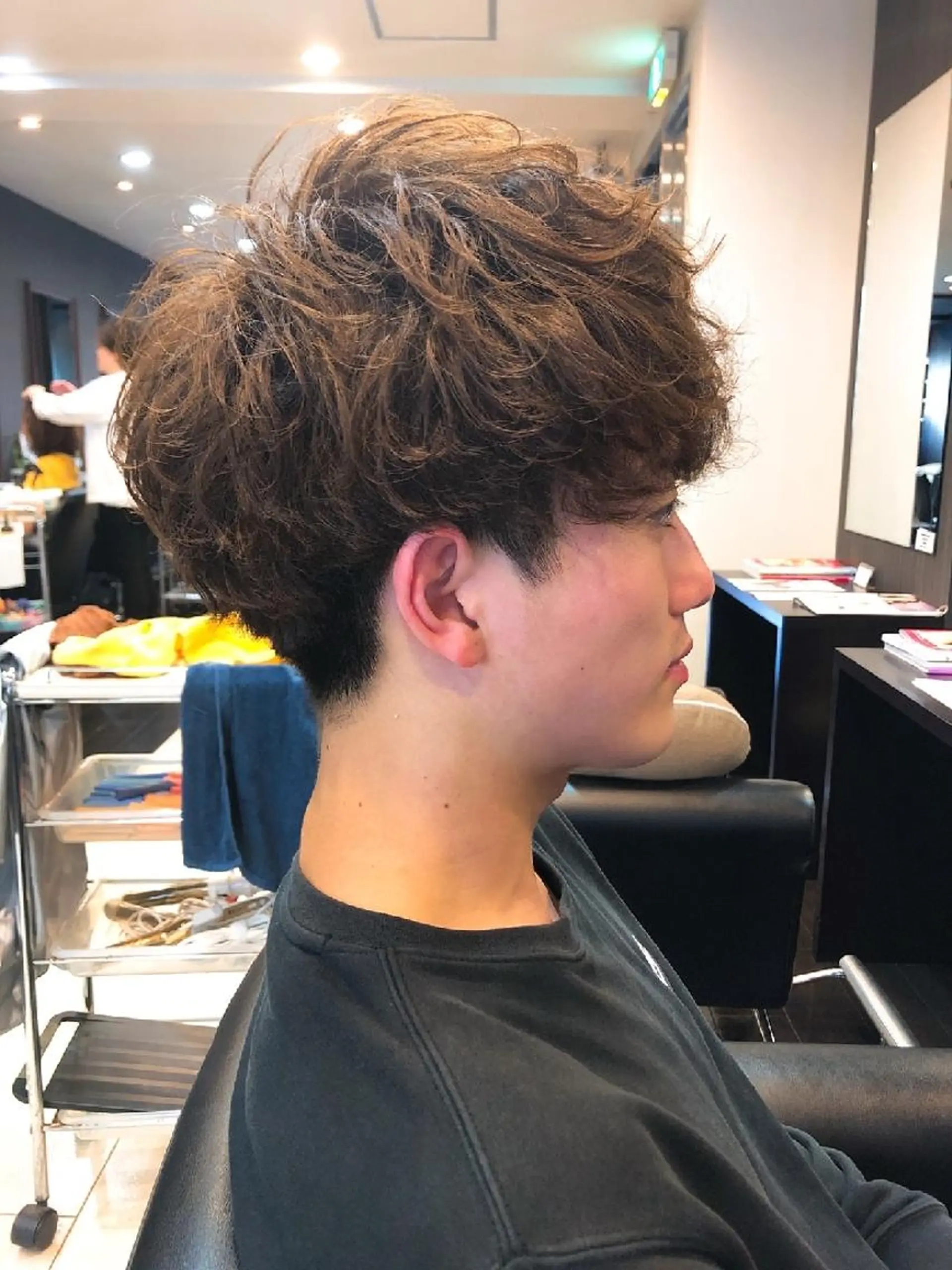 パーマ メンズ メンズパーマ カット ヘアカラー 前之園 ひかるのヘアスタイル