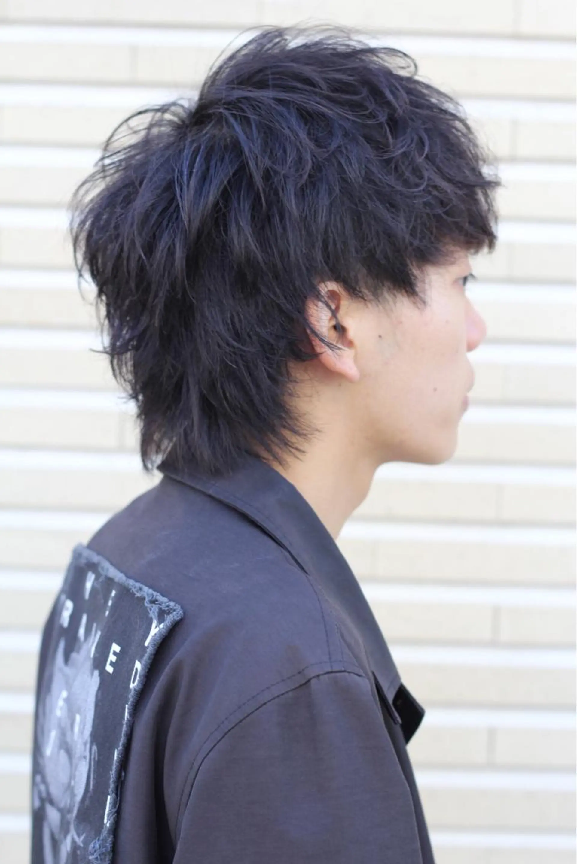 ショート カラー パーマ メンズ メンズパーマ メンズウルフカット ウルフカット 赤み消し🌿 透明感カラー🫧のヘアスタイル