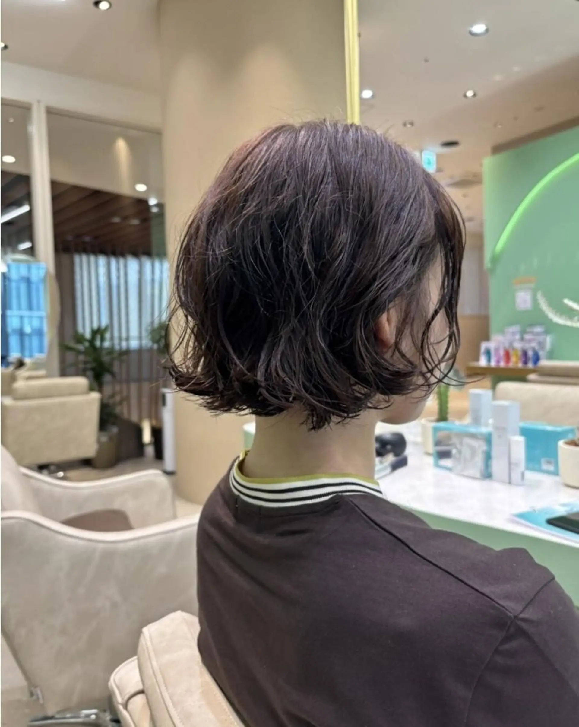 パーマ ミディアム ボブ 西宮北口/みなみのヘアスタイル