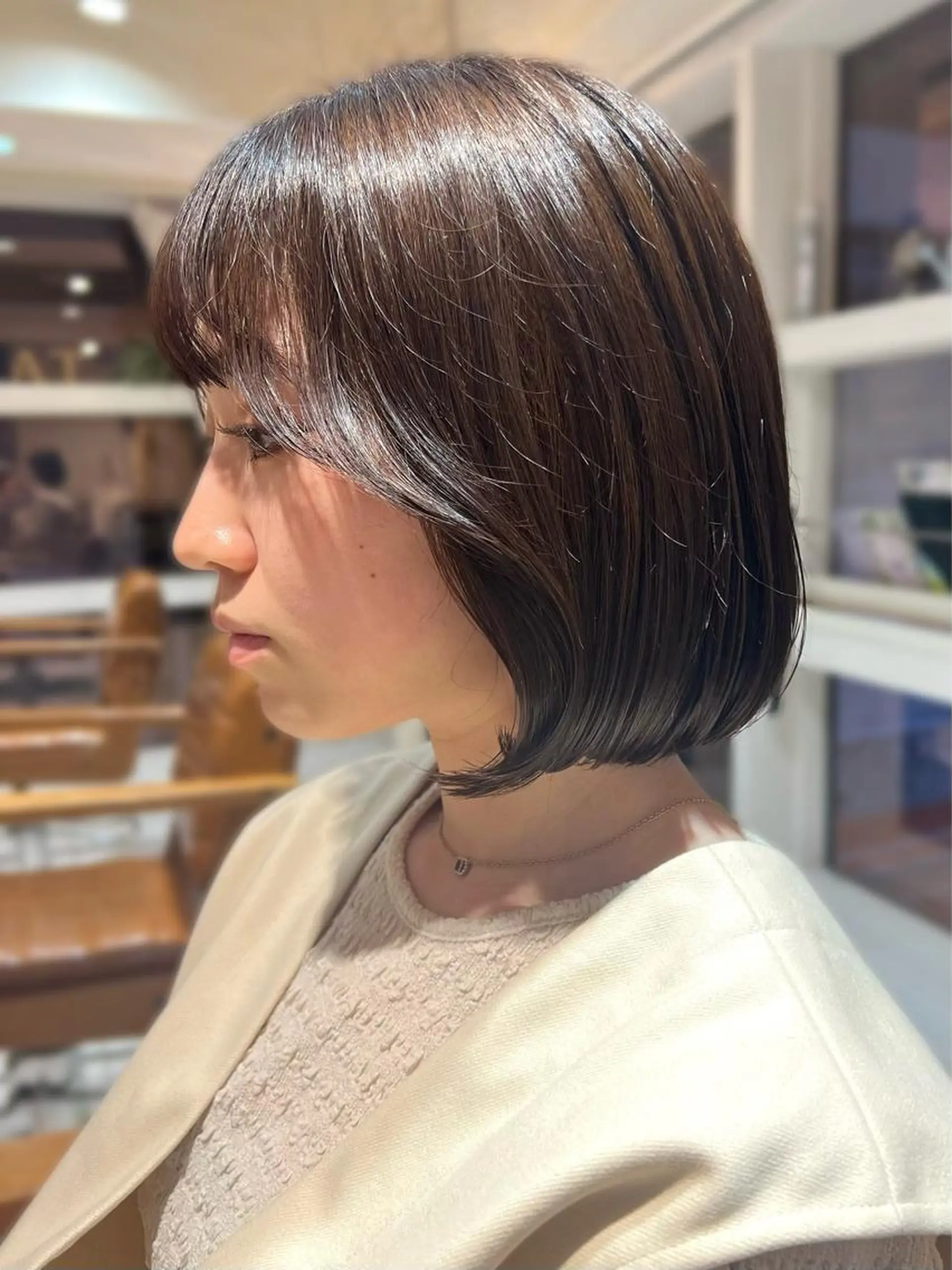 ショート カラー ボブ タンバルモリ 韓国風ヘア 浅沼 久瑠美のヘアスタイル