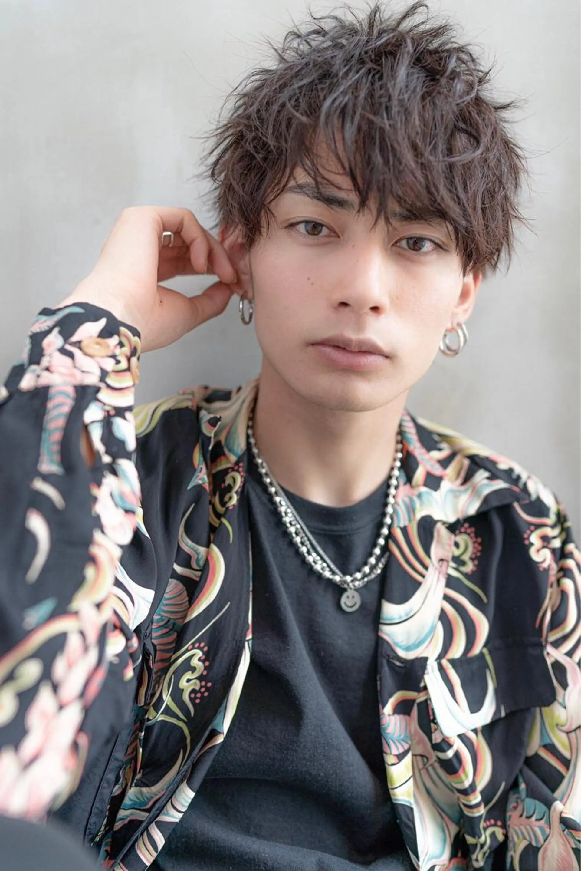 ショート パーマ メンズ 波巻きスパイラルパー マ/シャドウパーマ駿のヘアスタイル