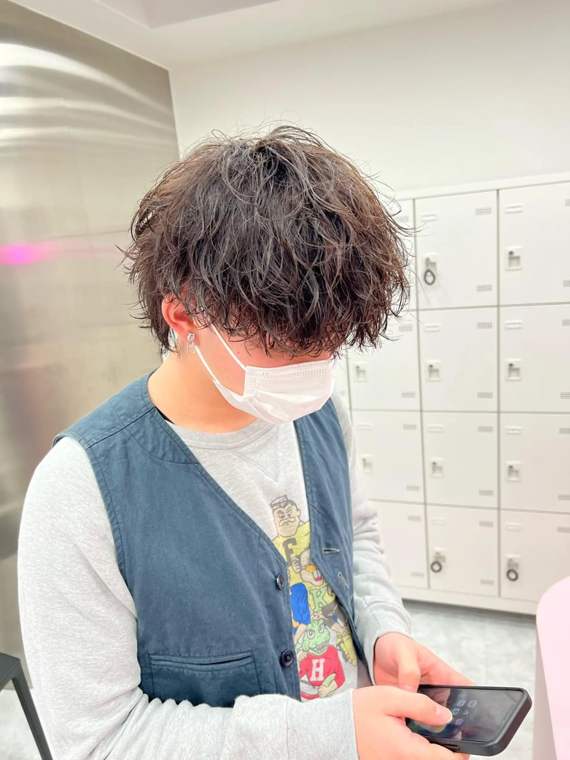 ショート カラー パーマ メンズ メンズパーマ特化 TAIGAのヘアスタイル