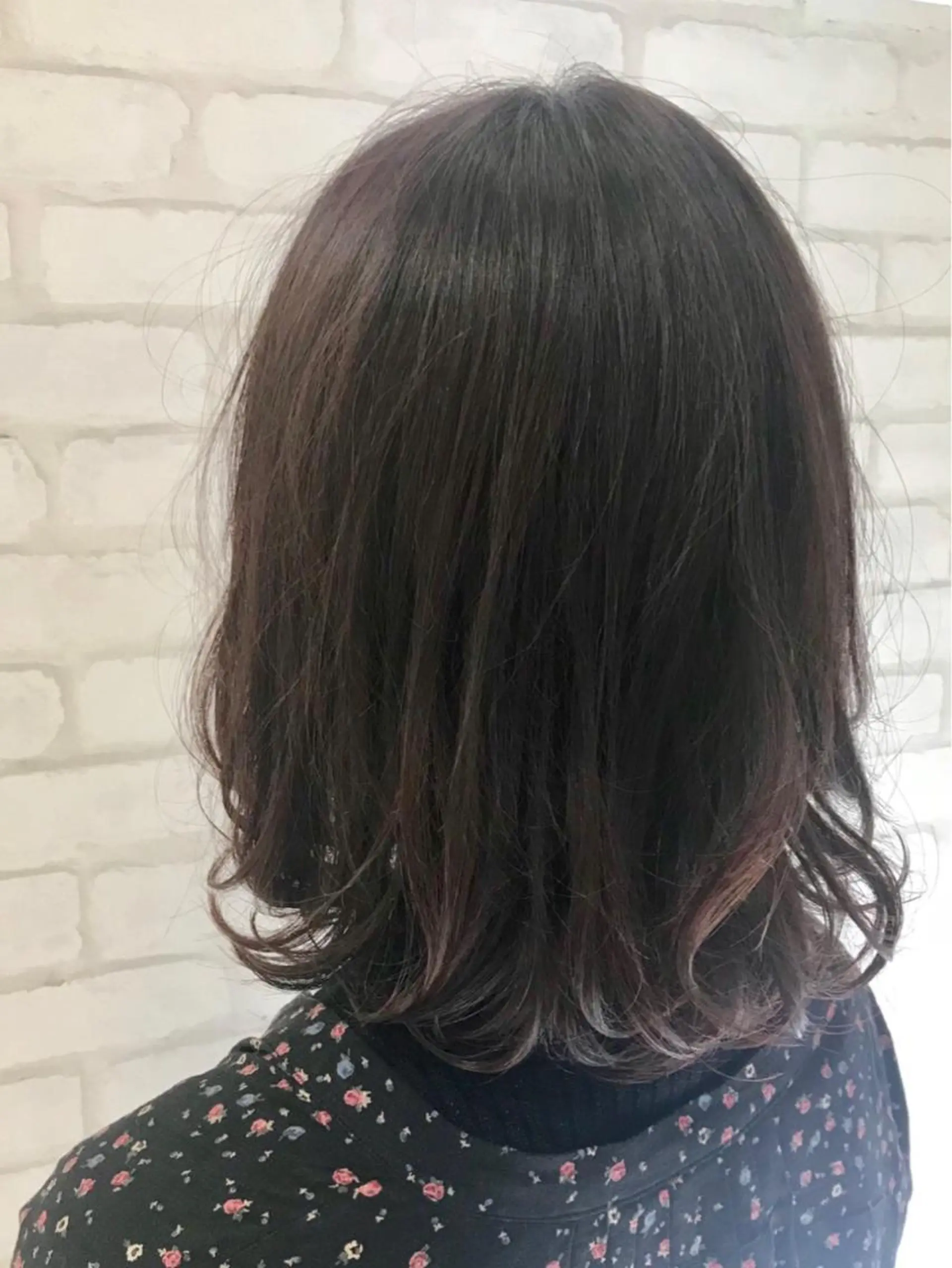 ミディアム カラー アッシュ パープルカラー パープルアッシュ 金沢 広美のヘアスタイル