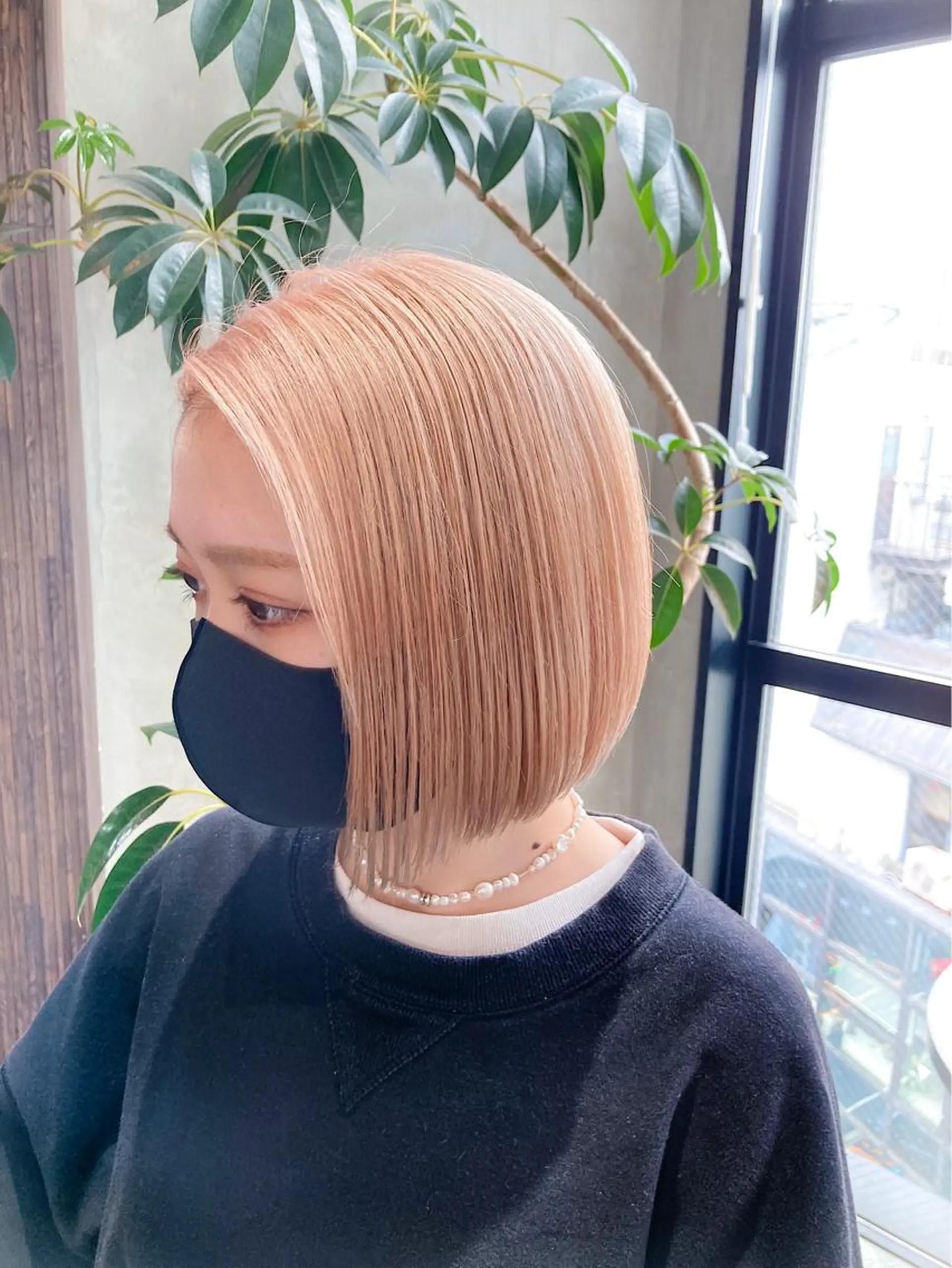 ショート カラー パーマ 切りっぱなしボブ ボブ ストレートパーマ 波巻きスパイラルパー マ/シャドウパーマ駿のヘアスタイル