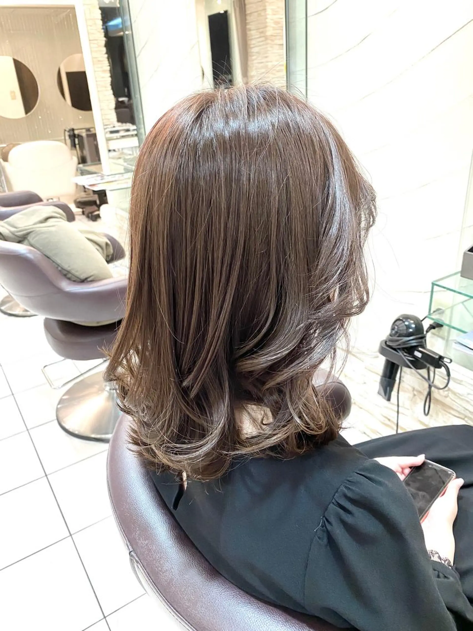 ミディアム 外ハネヘア オルチャンヘア NOON    hair make+happy time所属・🌟NOON🌟 野崎謙吾のヘアスタイル