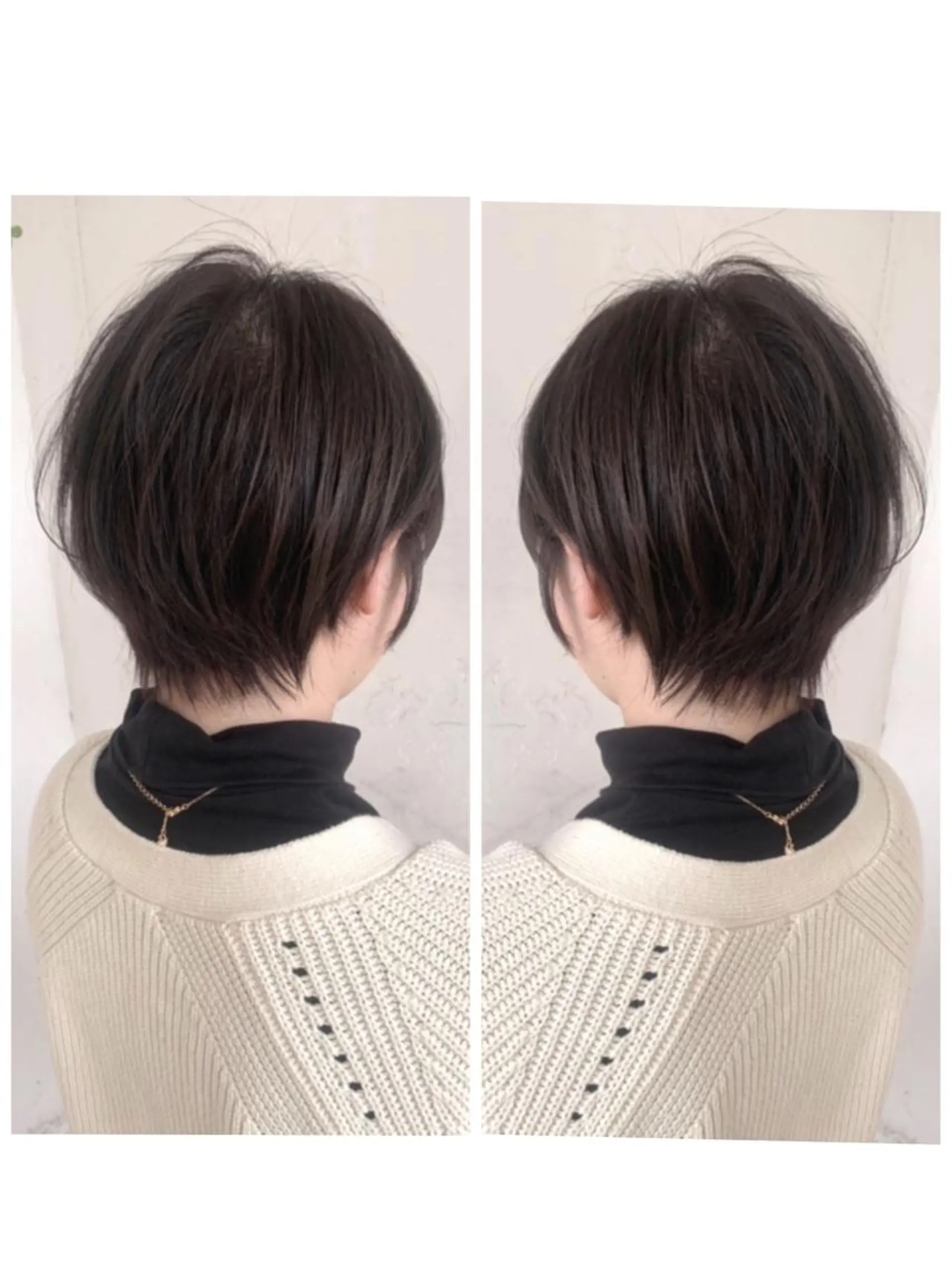 ショート カラー ショートボブ ハンサムショート 丸みショート デザインカラー ハイライトカラー カット ヘアカラー 京都大人女性ショート 徒歩1分/秋山のヘアスタイル