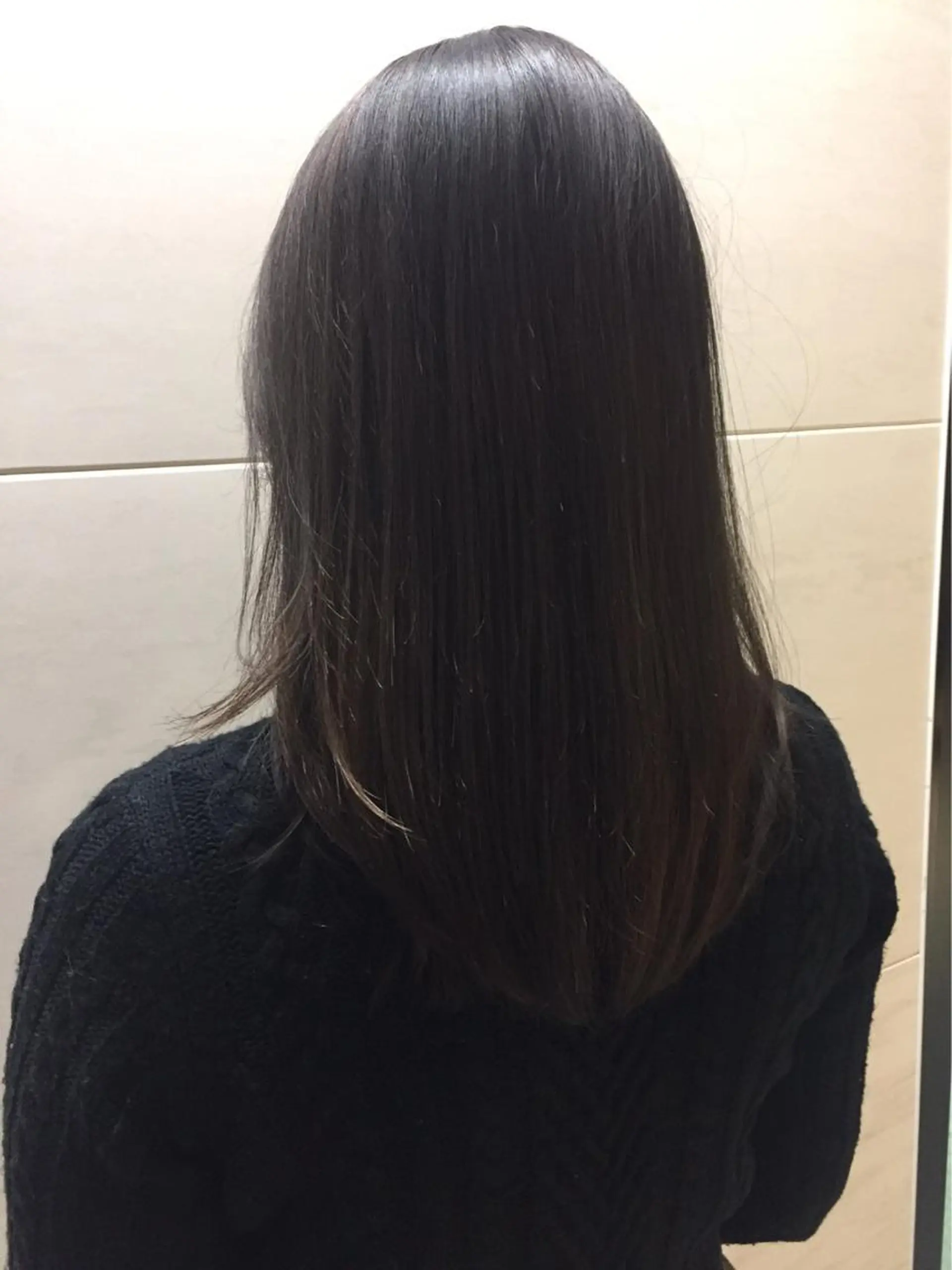 セミロング カット ヘアカラー トリートメント 髪質改善🌈縮毛矯正 荻原　達矢のヘアスタイル