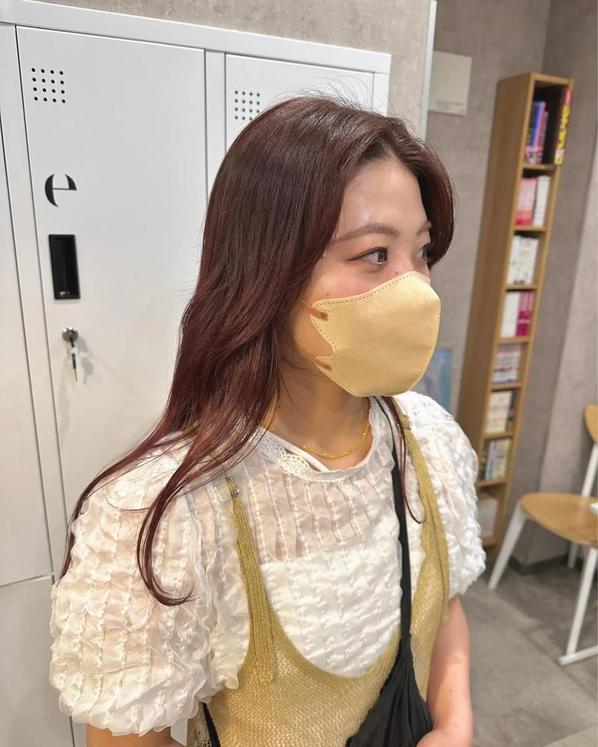 ロング カラー ピンクカラー トリートメント mau tomokaのヘアスタイル