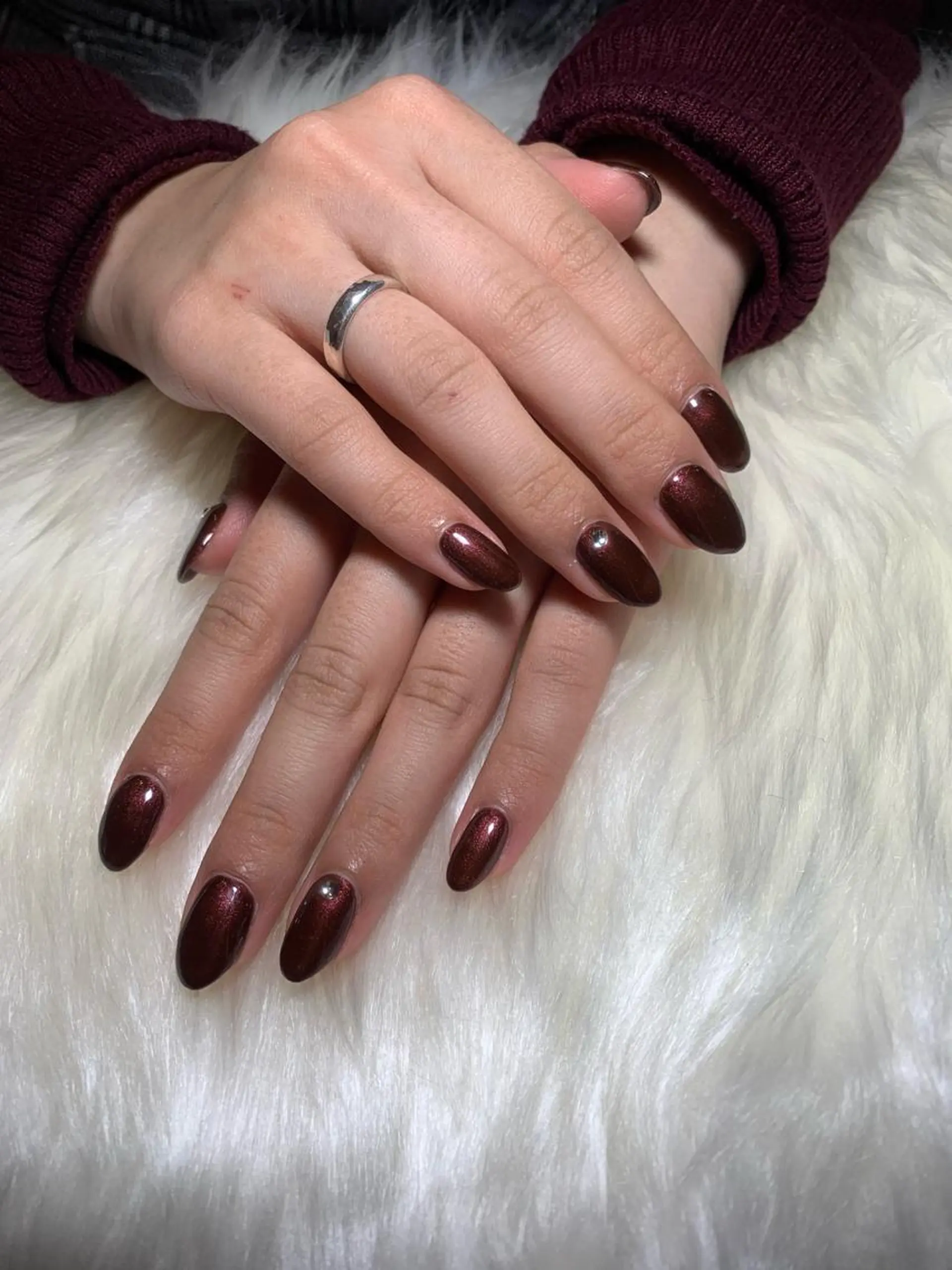 ネイル ブラウン 松山 美由紀のネイルデザイン