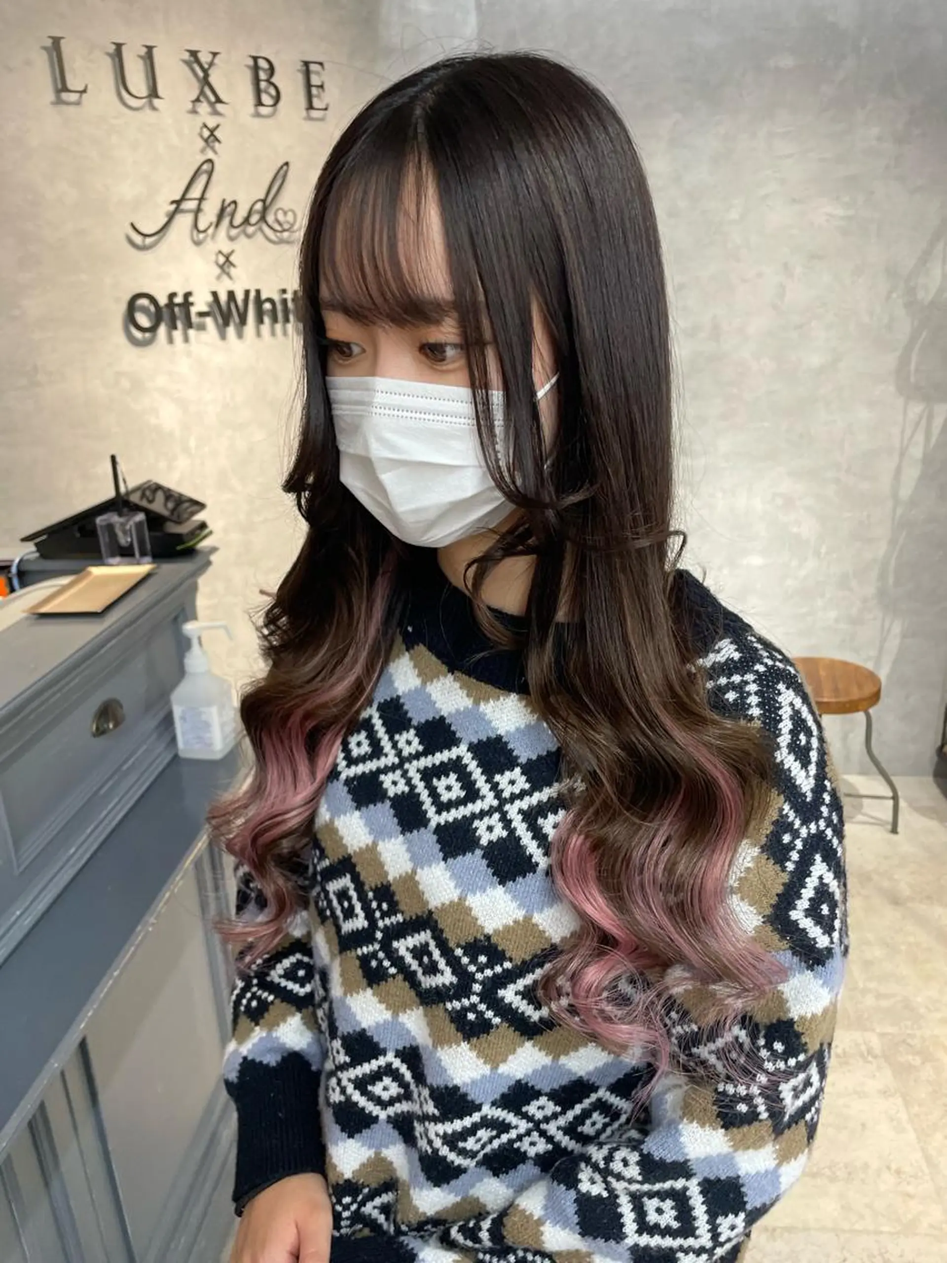 ロング エクステ Cielro/ダブル カラー/西田咲希のヘアスタイル