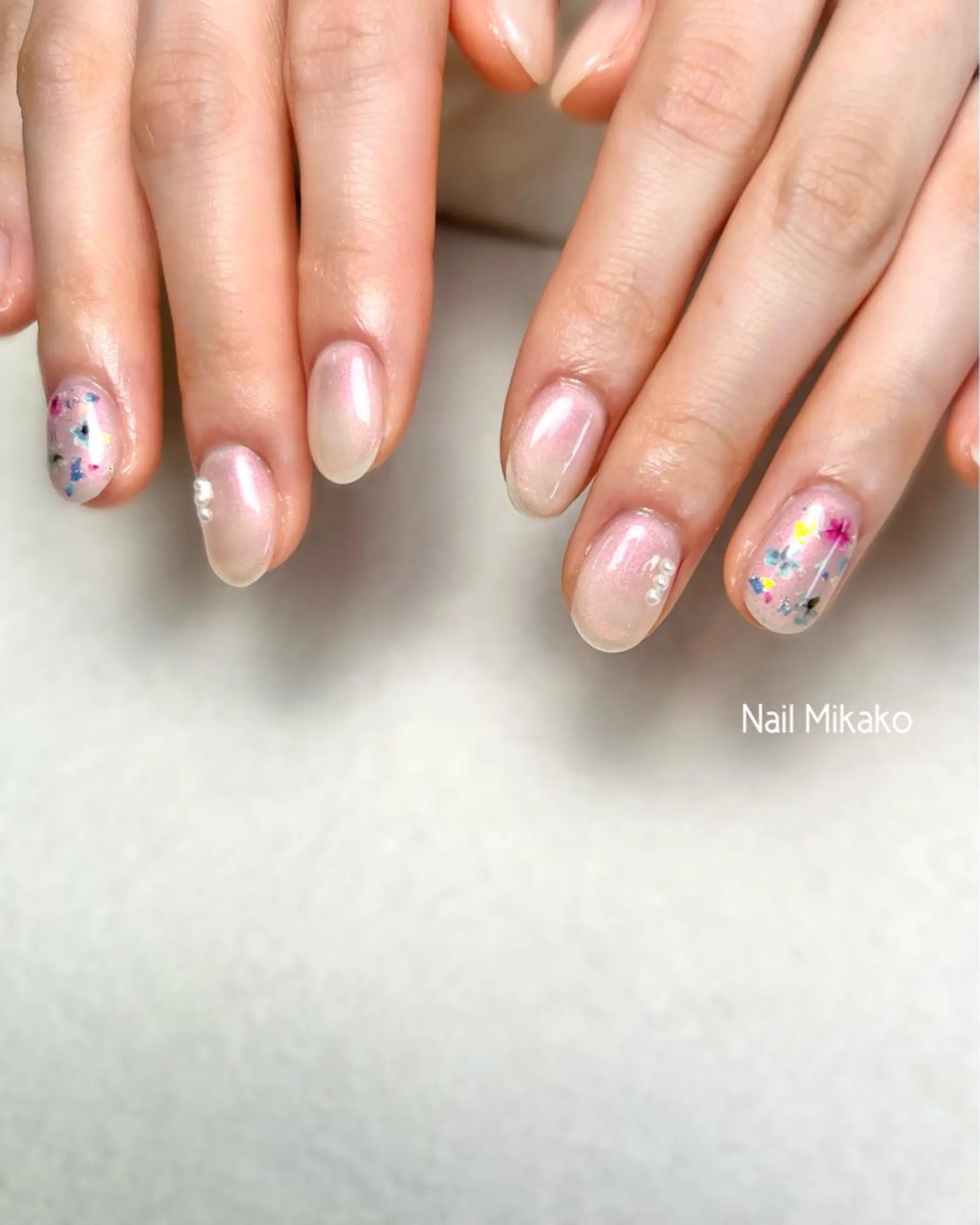 ネイル フラワーネイル 春ネイル Nail Mikakoのネイルデザイン