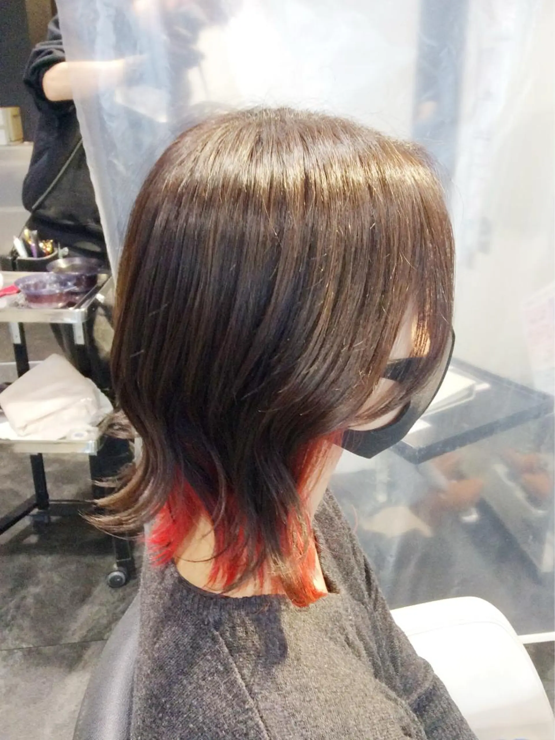 ミディアム ヘアカラー トリートメント ボブスタイル/ 透明感カラー/八幡のヘアスタイル