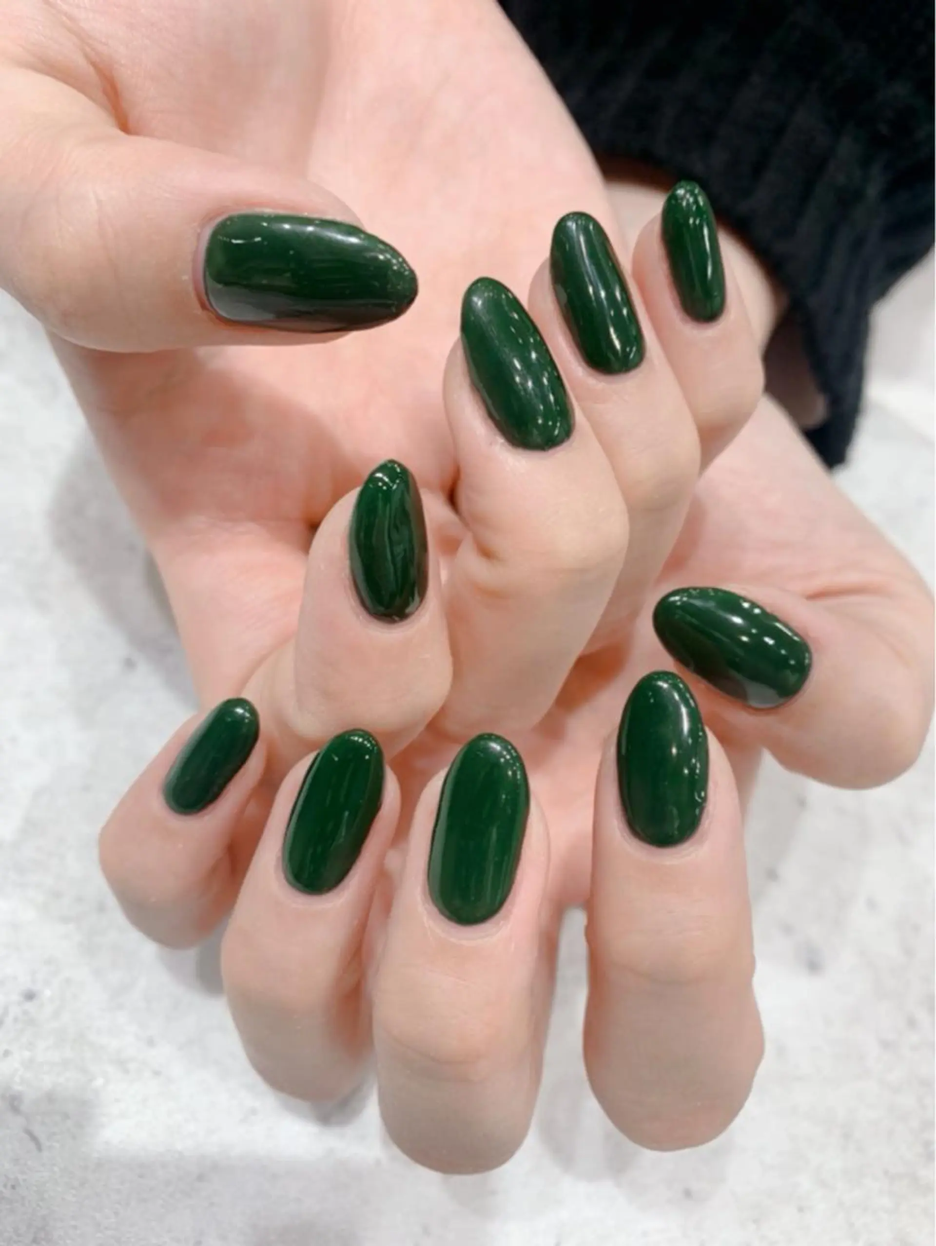 ネイル グリーン ワンカラーネイル COCO Nail　光が丘駅近のネイルデザイン