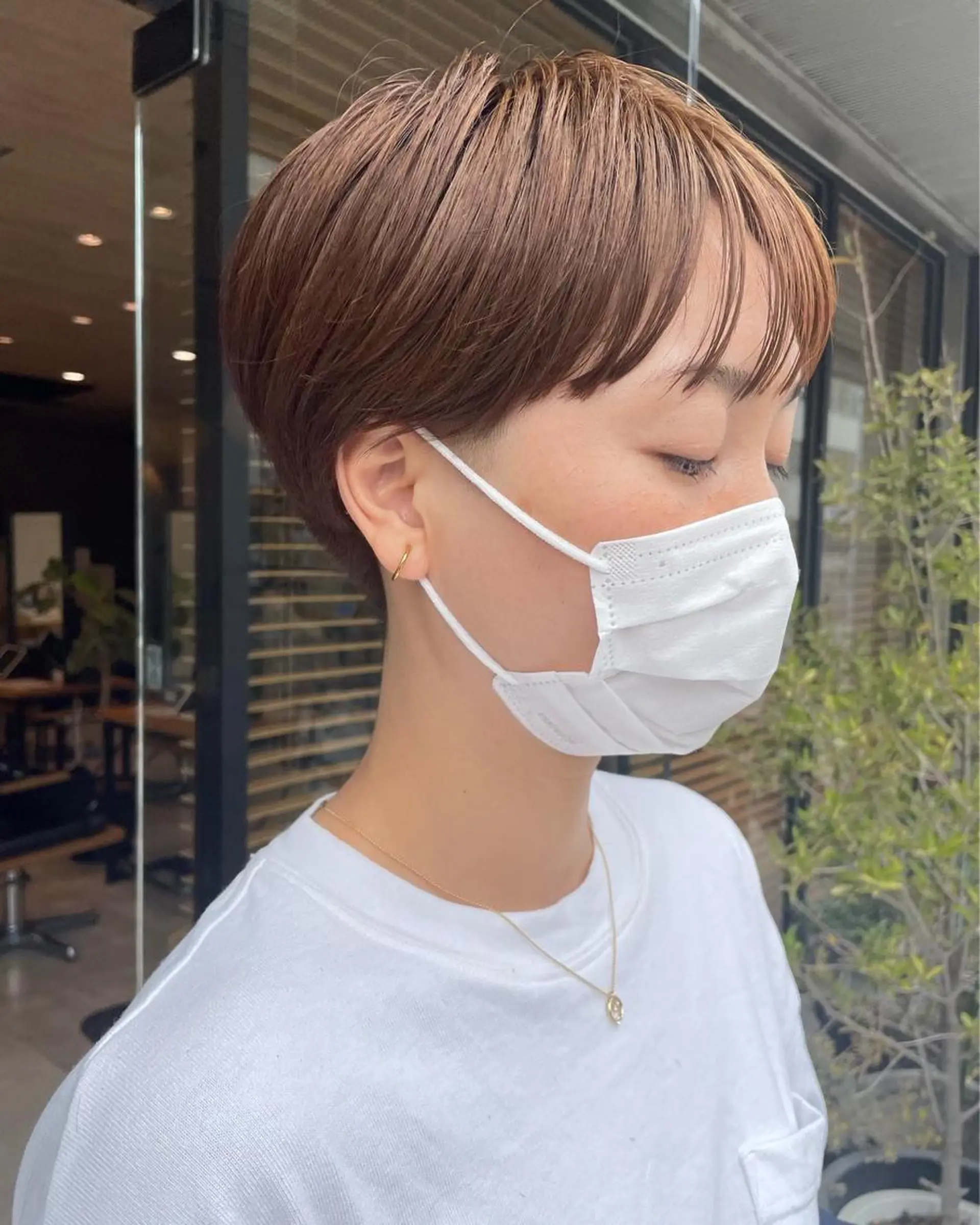 ショート カラー 似合わせ レイヤー須川のヘアスタイル