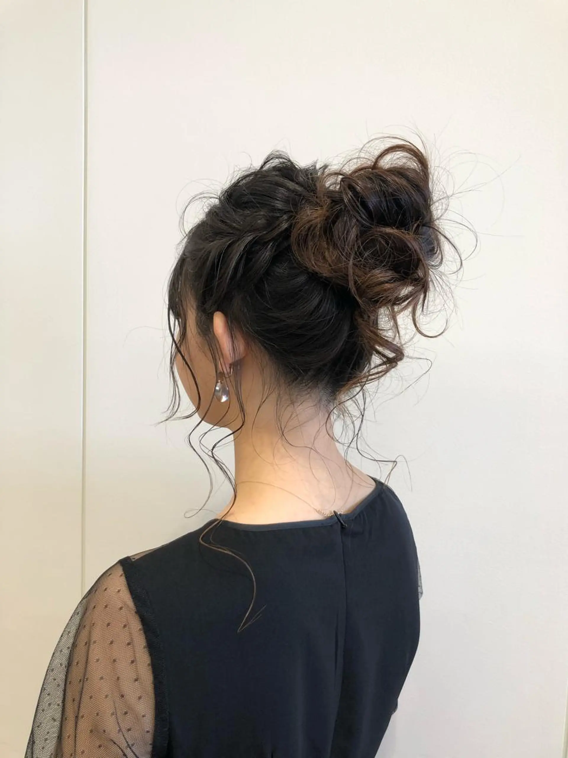 セミロング ヘアアレンジ KANAMI日暮里 韓国ヘア・メイクのヘアスタイル