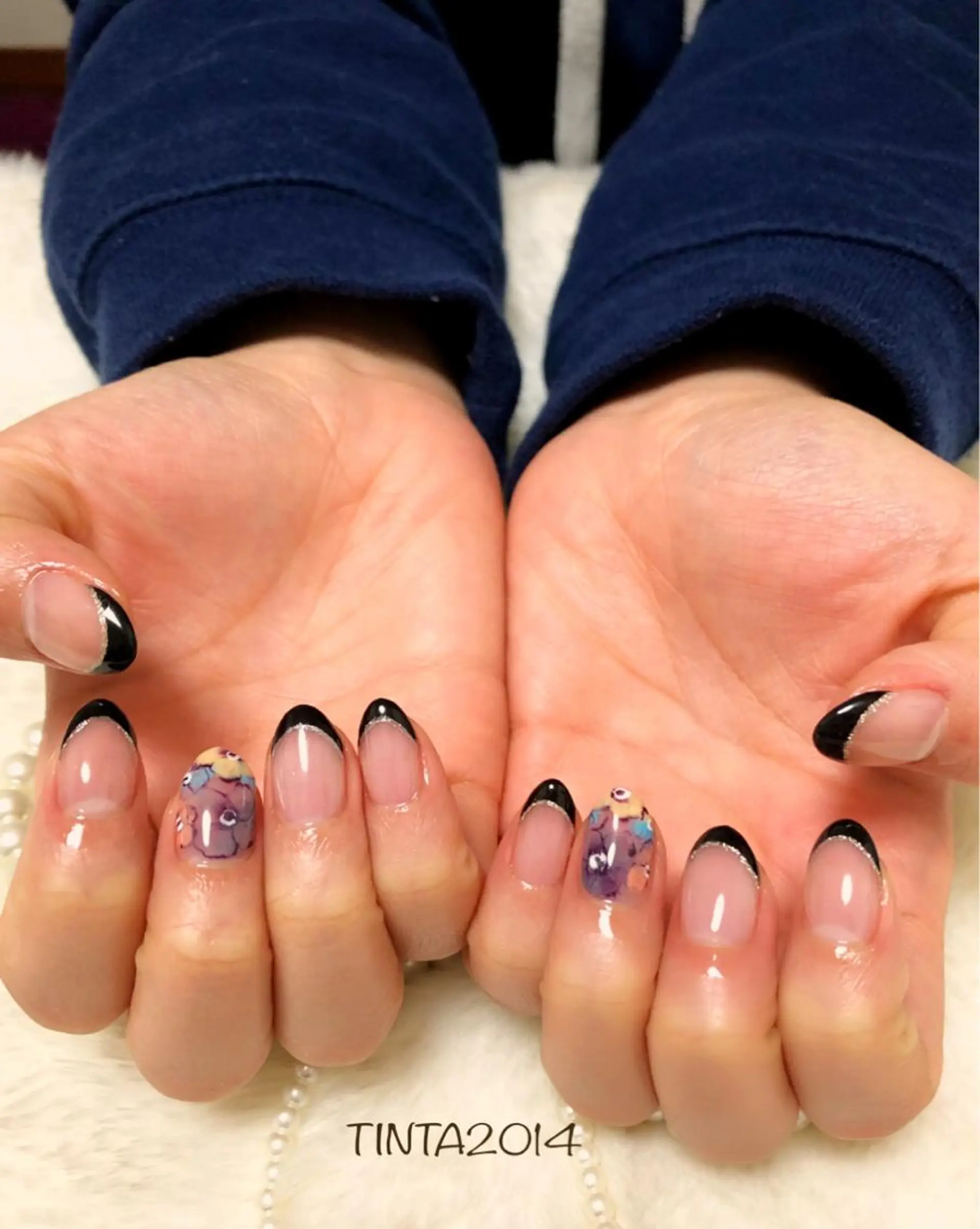 ネイル フラワーネイル フレンチネイル ニュアンスネイル 馬場 典子のネイルデザイン