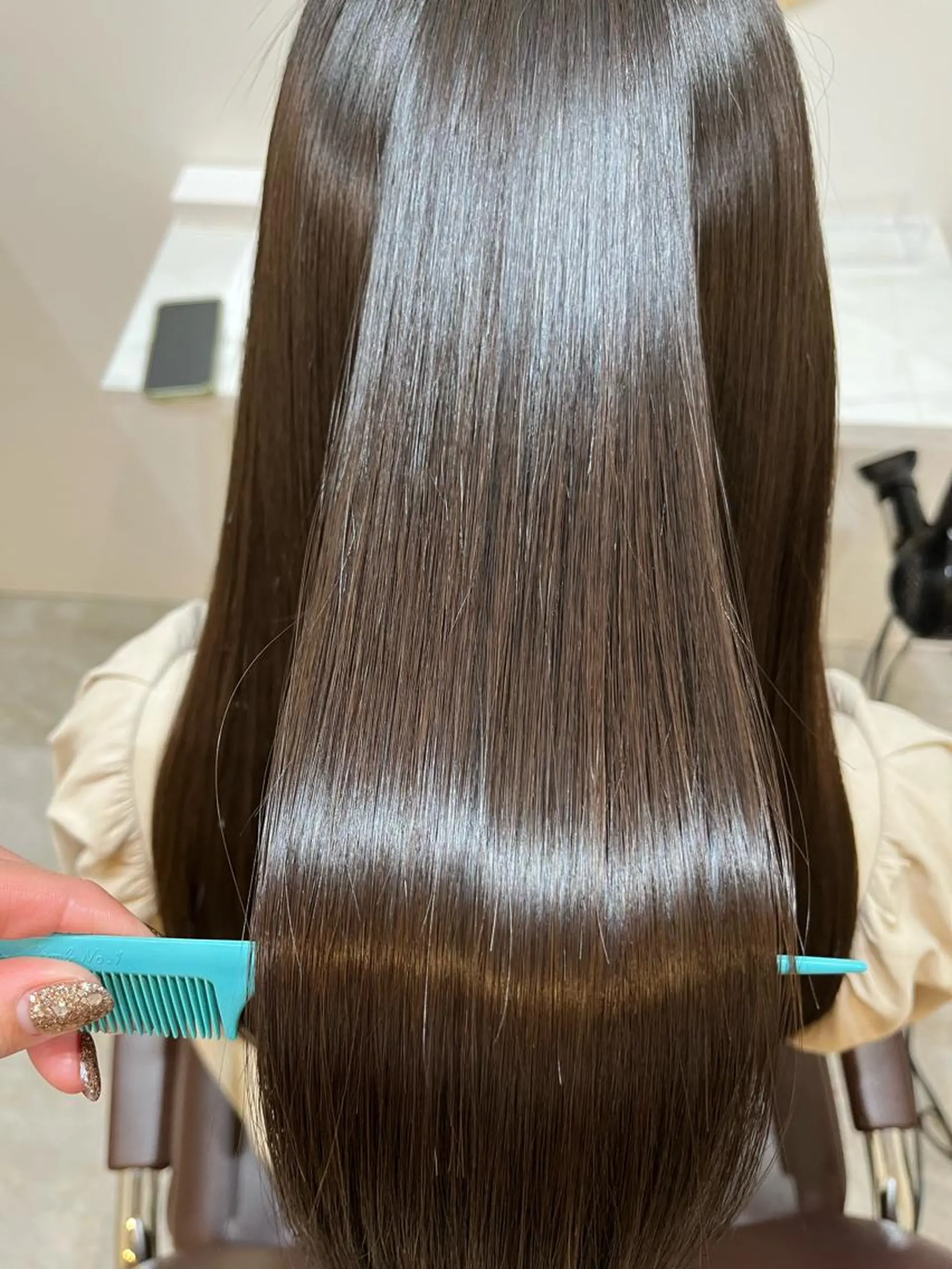 ロング カット ヘアカラー トリートメント 【髪質改善　艶髪】 布川　莉穂のヘアスタイル