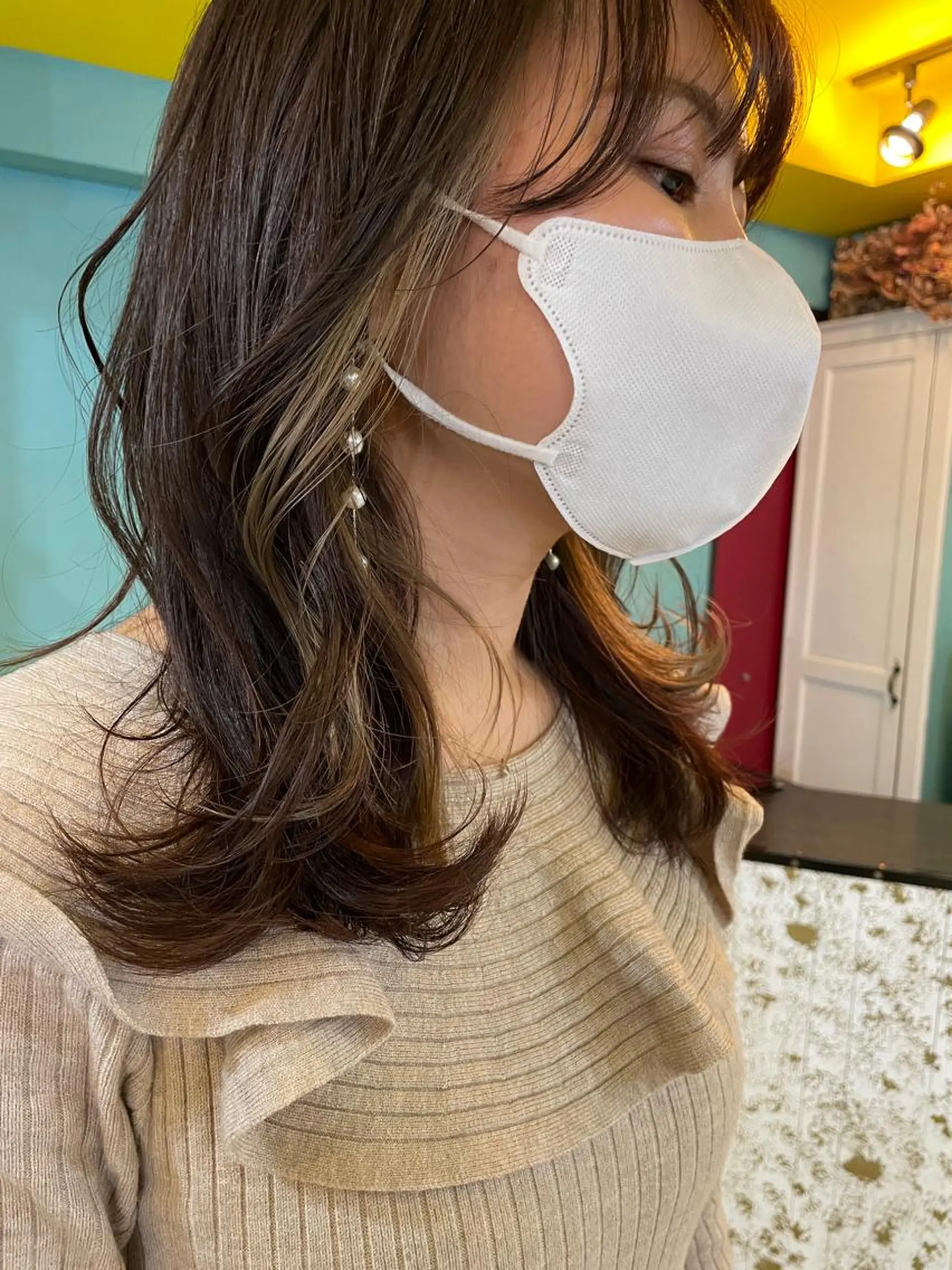 ロング カラー ベージュカラー インナーカラー ホワイトベージュ ヘアカラー Share  Salon  Reco【GARDEN】所属・末石 智のヘアスタイル