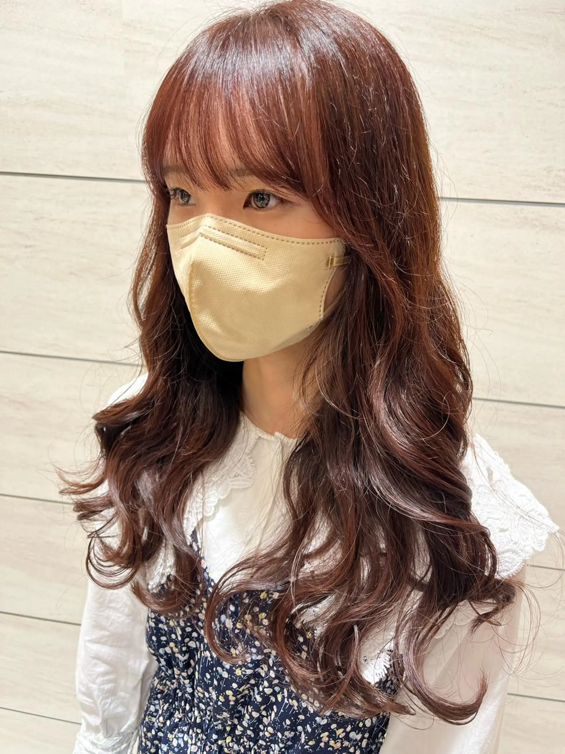 ロング カラー ブラウンカラー ピンクカラー ピンクブラウン noll【今池駅前】 池田碧花のヘアスタイル