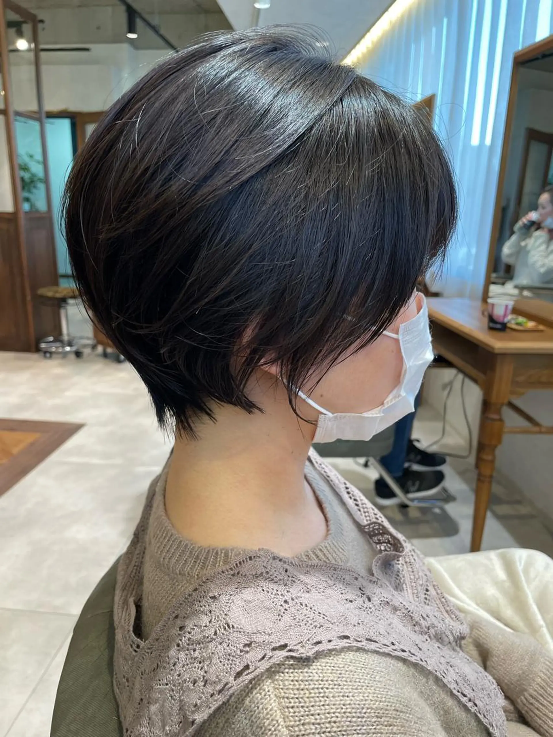 ショート カット トリートメント 日比崚介🍀 おくれげ小顔カットのヘアスタイル