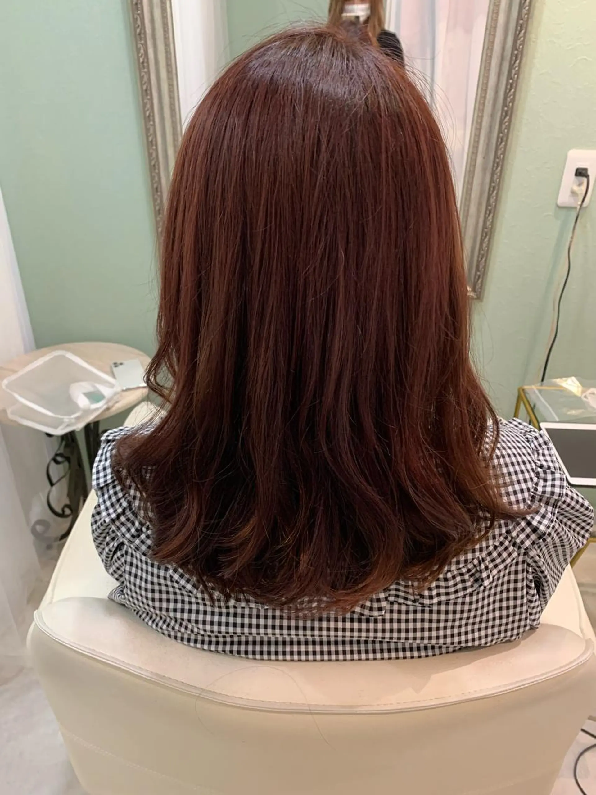 セミロング パーマ ヘアアレンジ セミロングパーマ デジタルパーマ takebuchi harukaのヘアスタイル