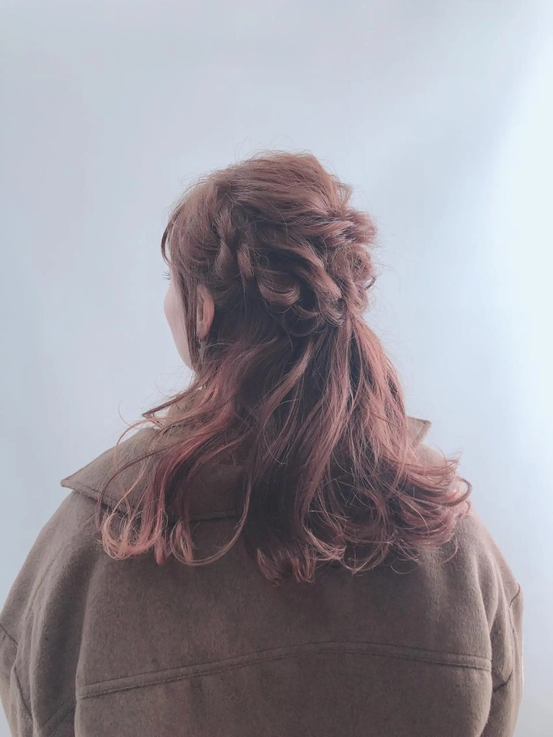 カラー ヘアアレンジ ヘアセット 透明感カラー 山中のヘアスタイル