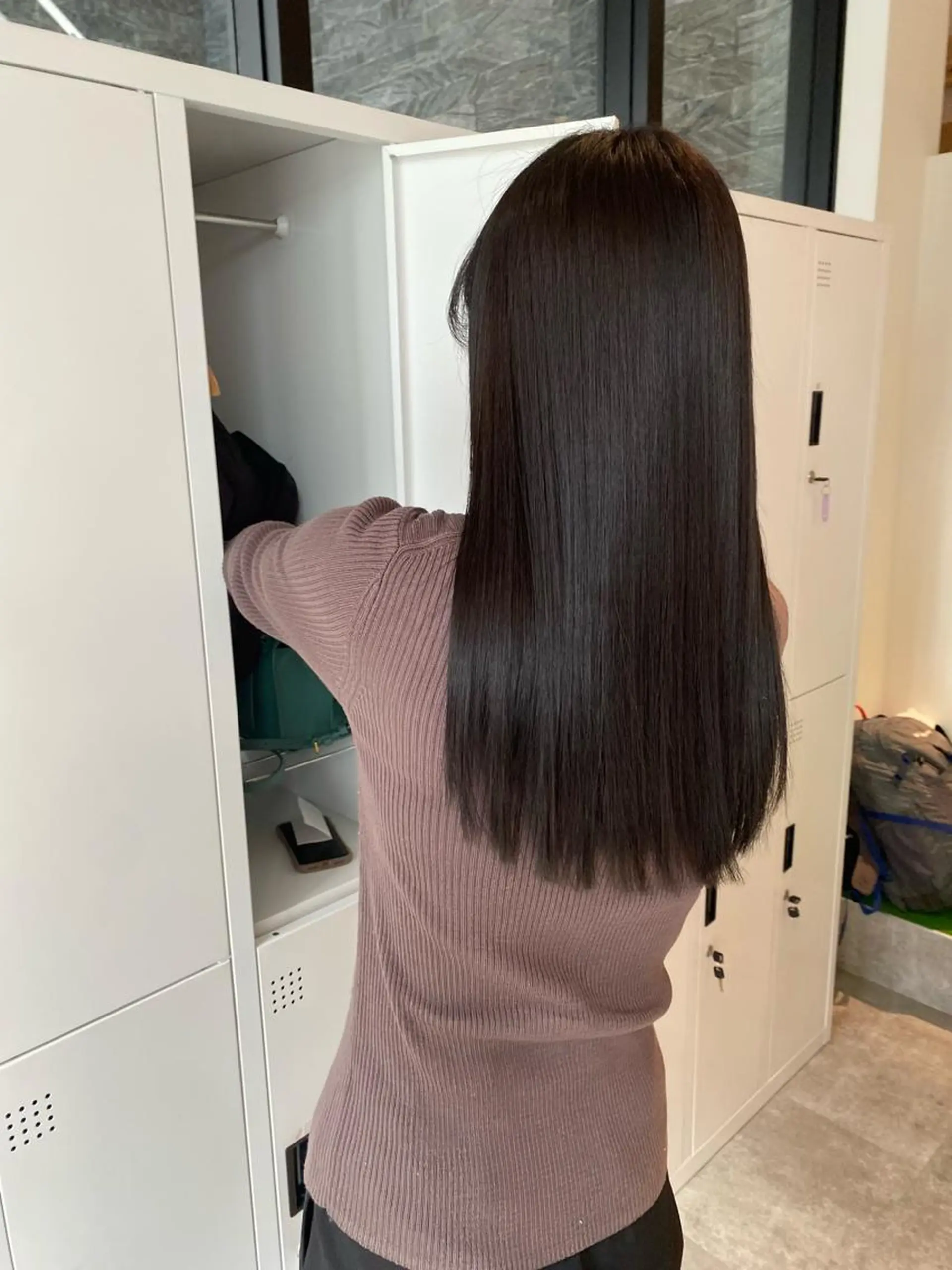 ロング カラー 髪質改善 縮毛矯正 カット ヘアカラー トリートメント オスズ 🎀´-のヘアスタイル