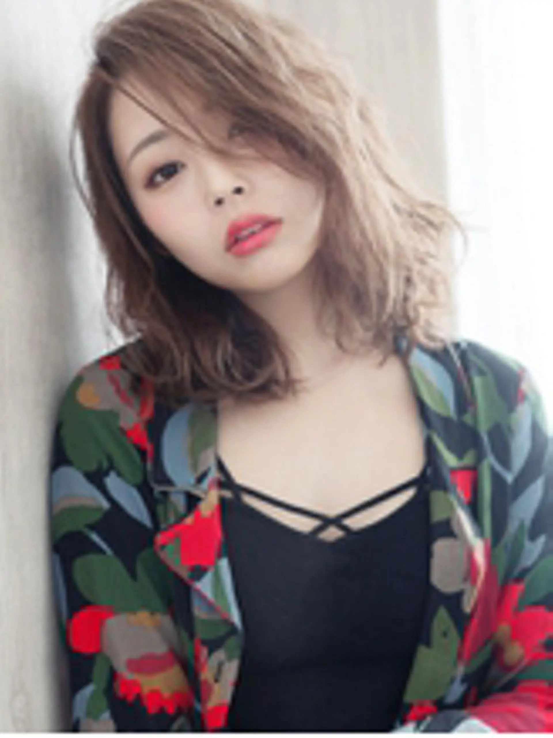 セミロング カラー パーマ ヘアアレンジ ヘアカラー ババ リョウゴのヘアスタイル