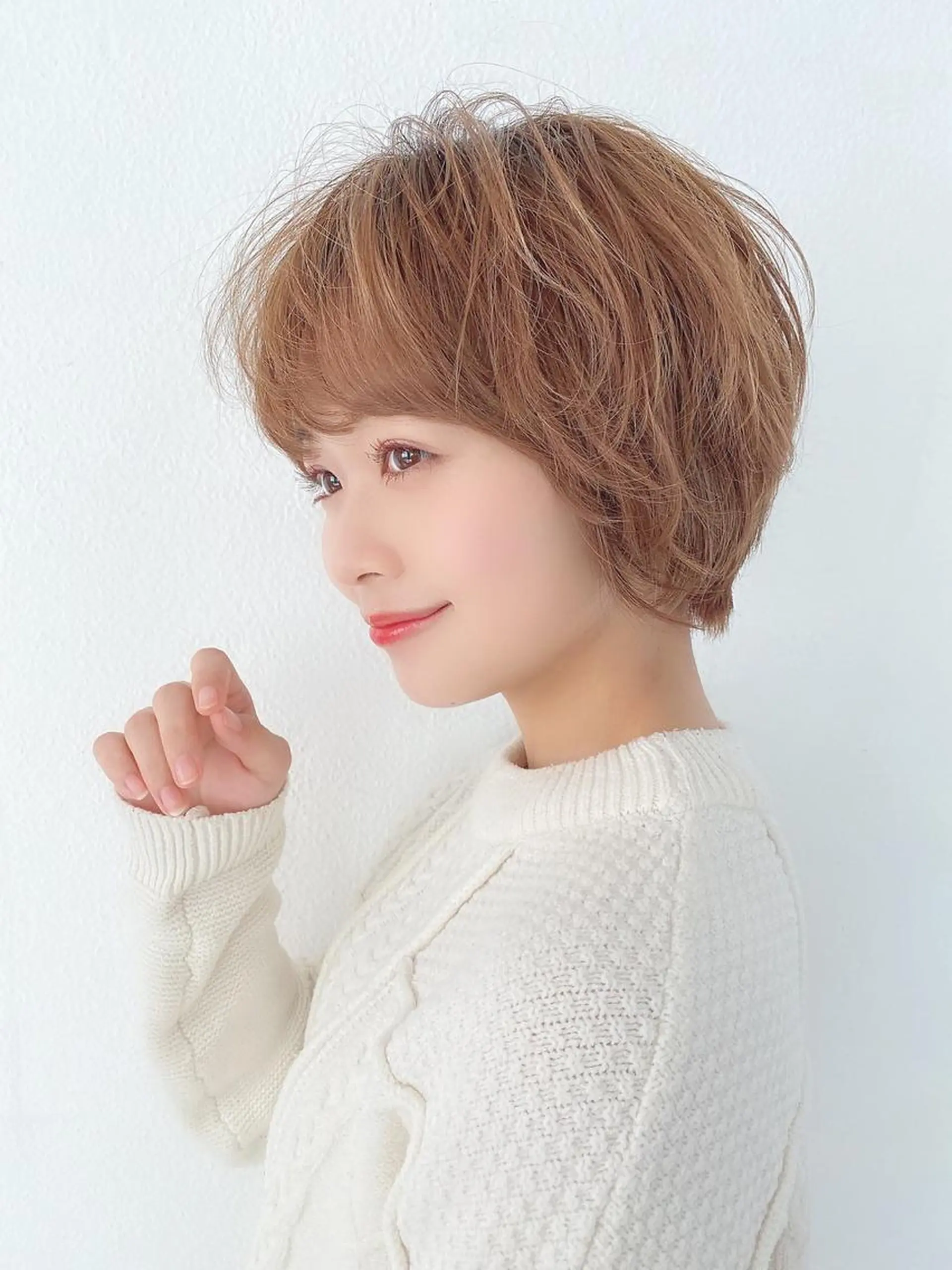 ショート カラー パーマ 仙台Ｉ韓国レイヤー Ｉ髪質改善Ｉ伊藤拓海のヘアスタイル