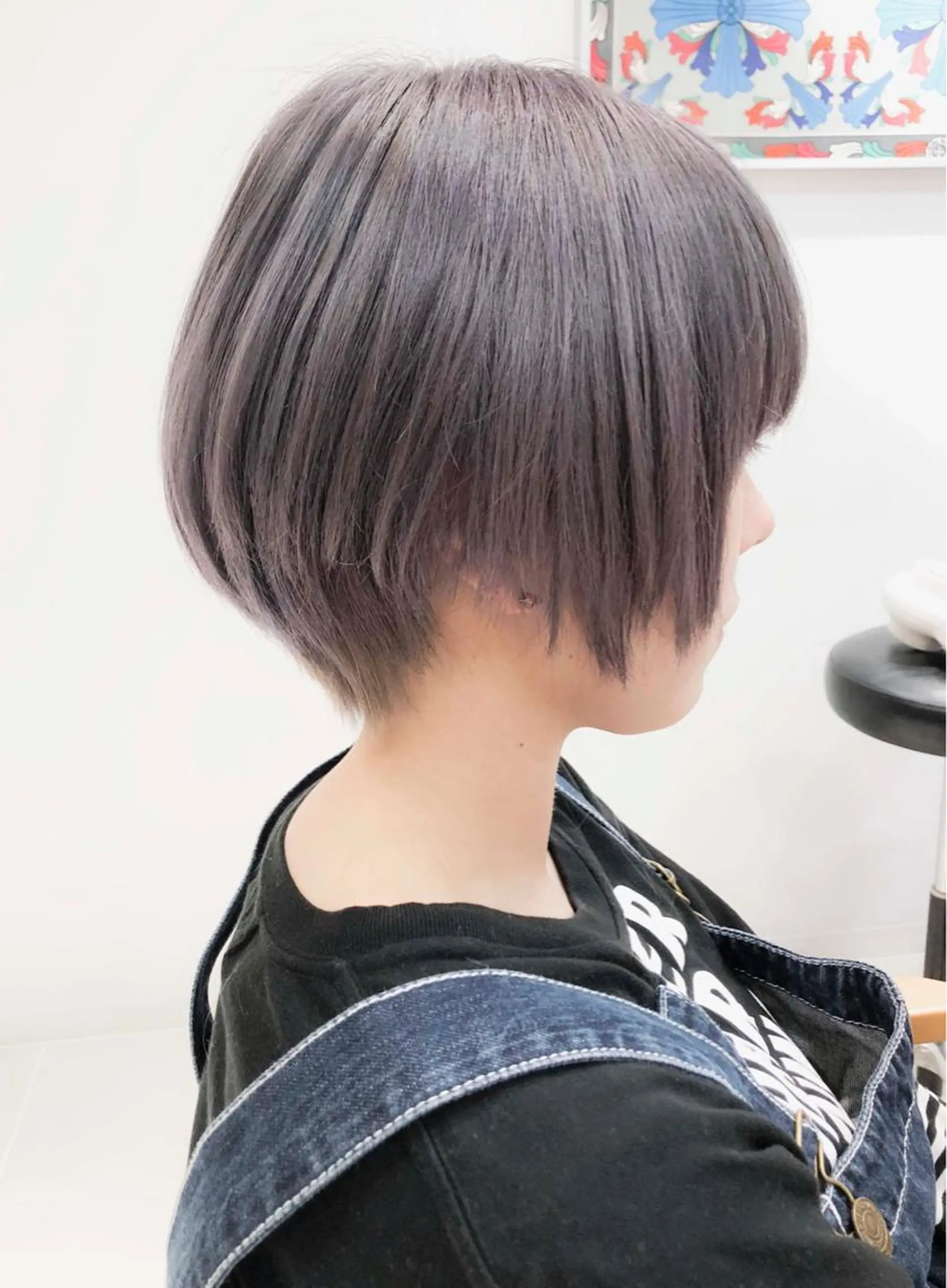 ショート カラー ヘアアレンジ アッシュ アッシュグレー アッシュグレージュ 透明感カラー グレージュ モテ髪透明感❤️ デイズヘアカラーのヘアスタイル