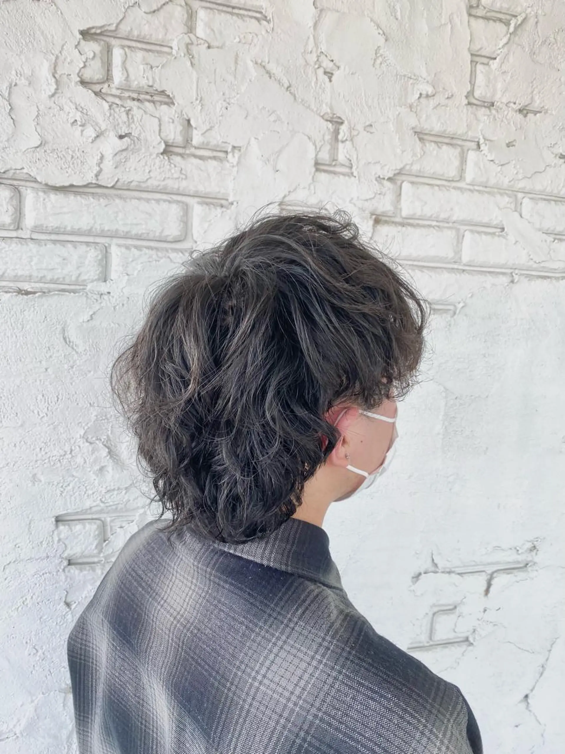 パーマ メンズ カット パーマ 尾崎 優也のヘアスタイル