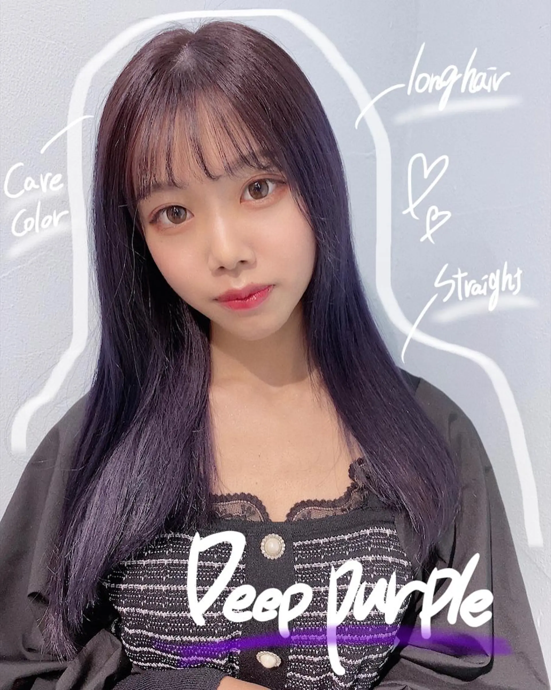 ロング カラー ヘアアレンジ 韓国レイヤーカット/ 儚げカラーチナツのヘアスタイル