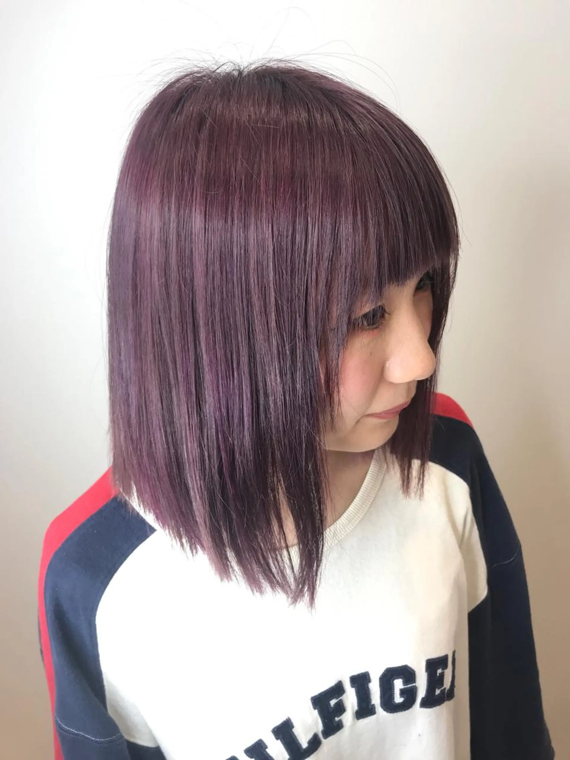 ミディアム カラー ハイライトカラー ピンクカラー ハイライト Le'a渋谷所属・インナーエクステ渋谷 🦋KAJIのヘアスタイル