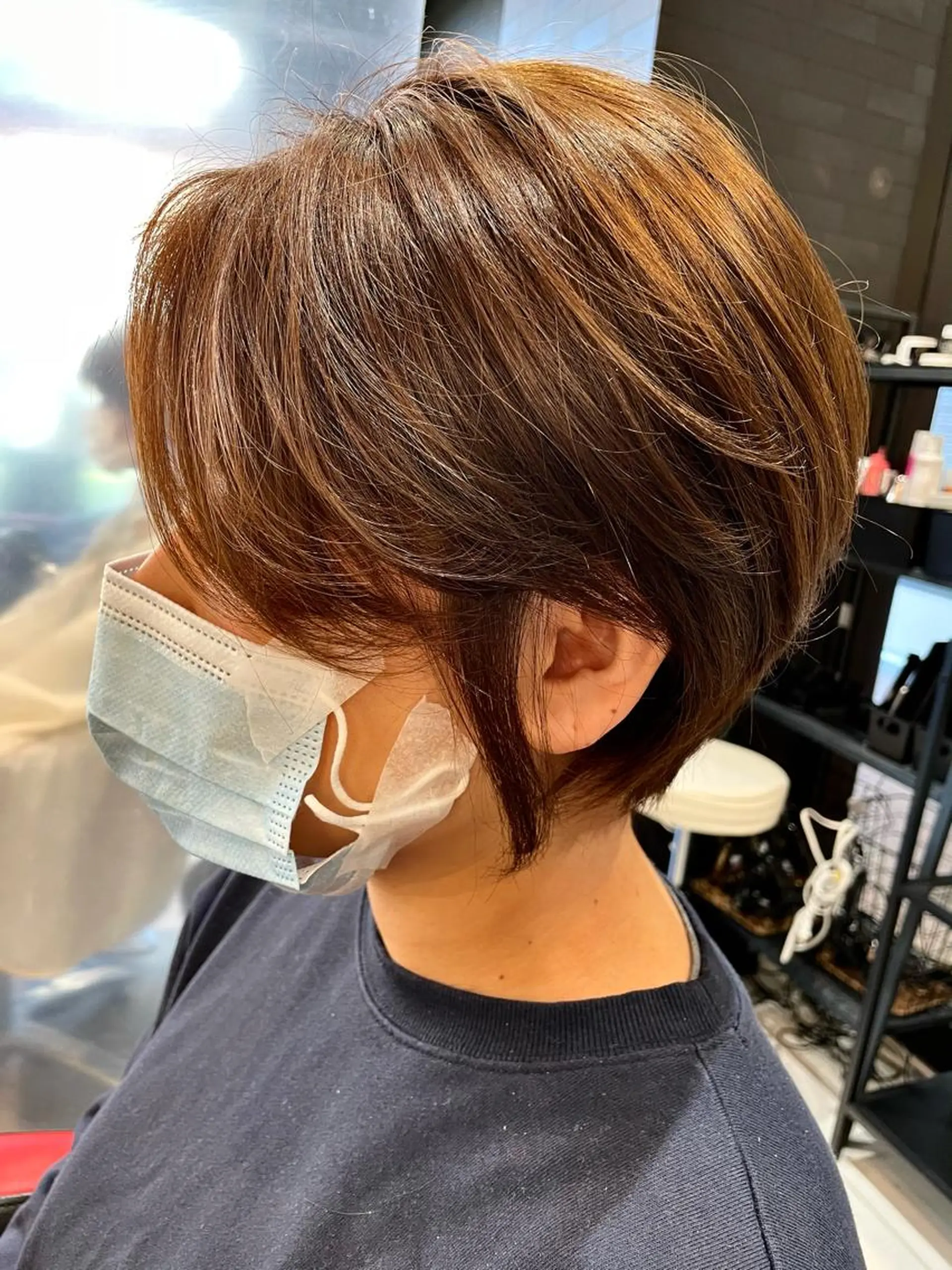 ショート カラー ヘアアレンジ ショートボブ ベージュカラー ボブ ショートヘア メンズヘア特化 崎田 成人のヘアスタイル