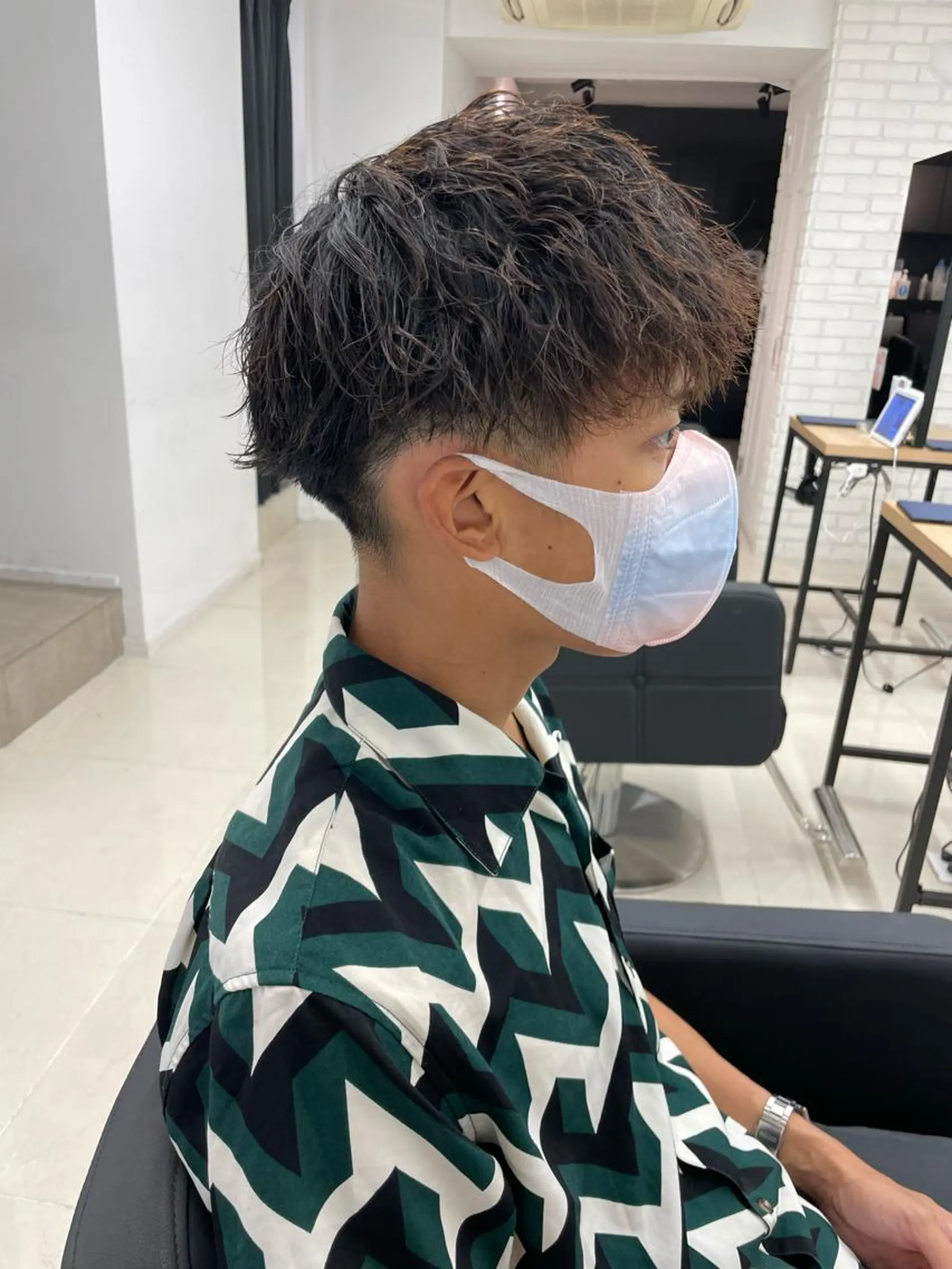 ショート パーマ ヘアアレンジ メンズ カット パーマ ヘアセット SALOWIN横浜店所属・🔥メンズ特化🔥 木村 祐太のヘアスタイル